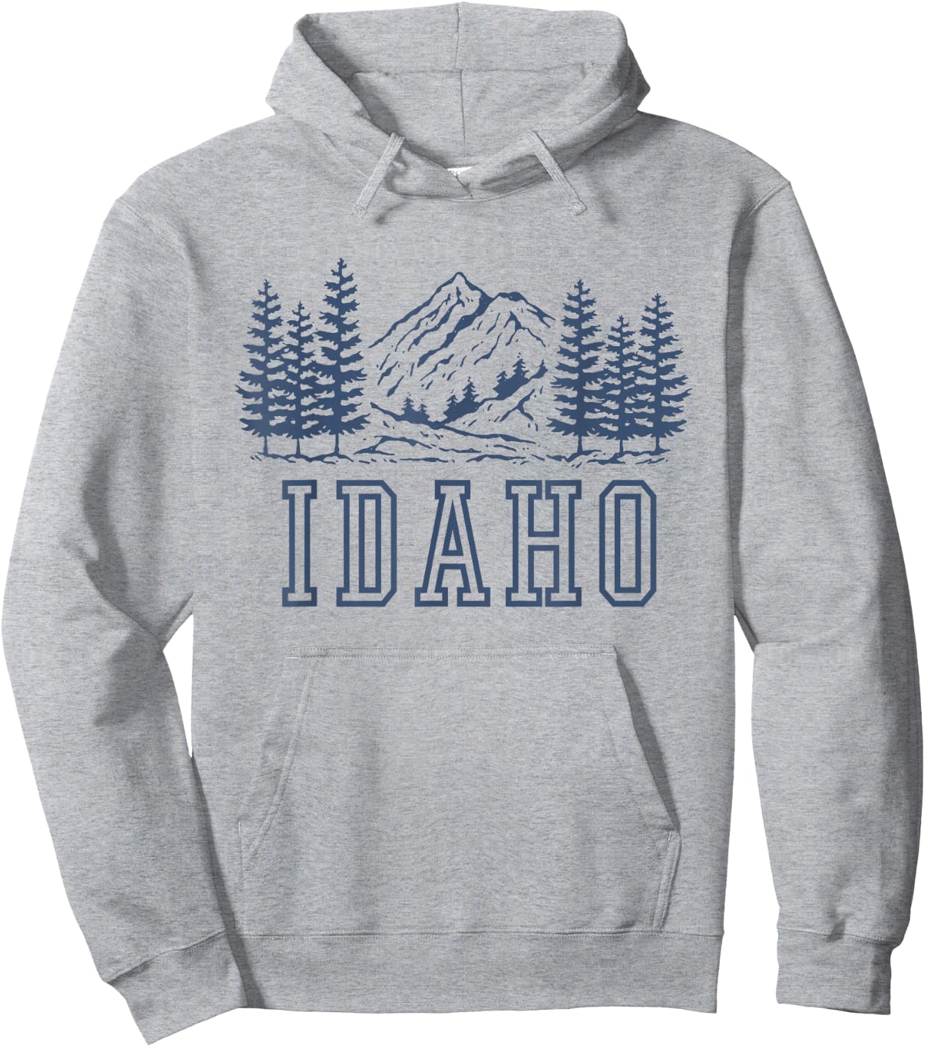 Idaho Vintage Mountain Graphic Hoodie - Hoodie | Ash