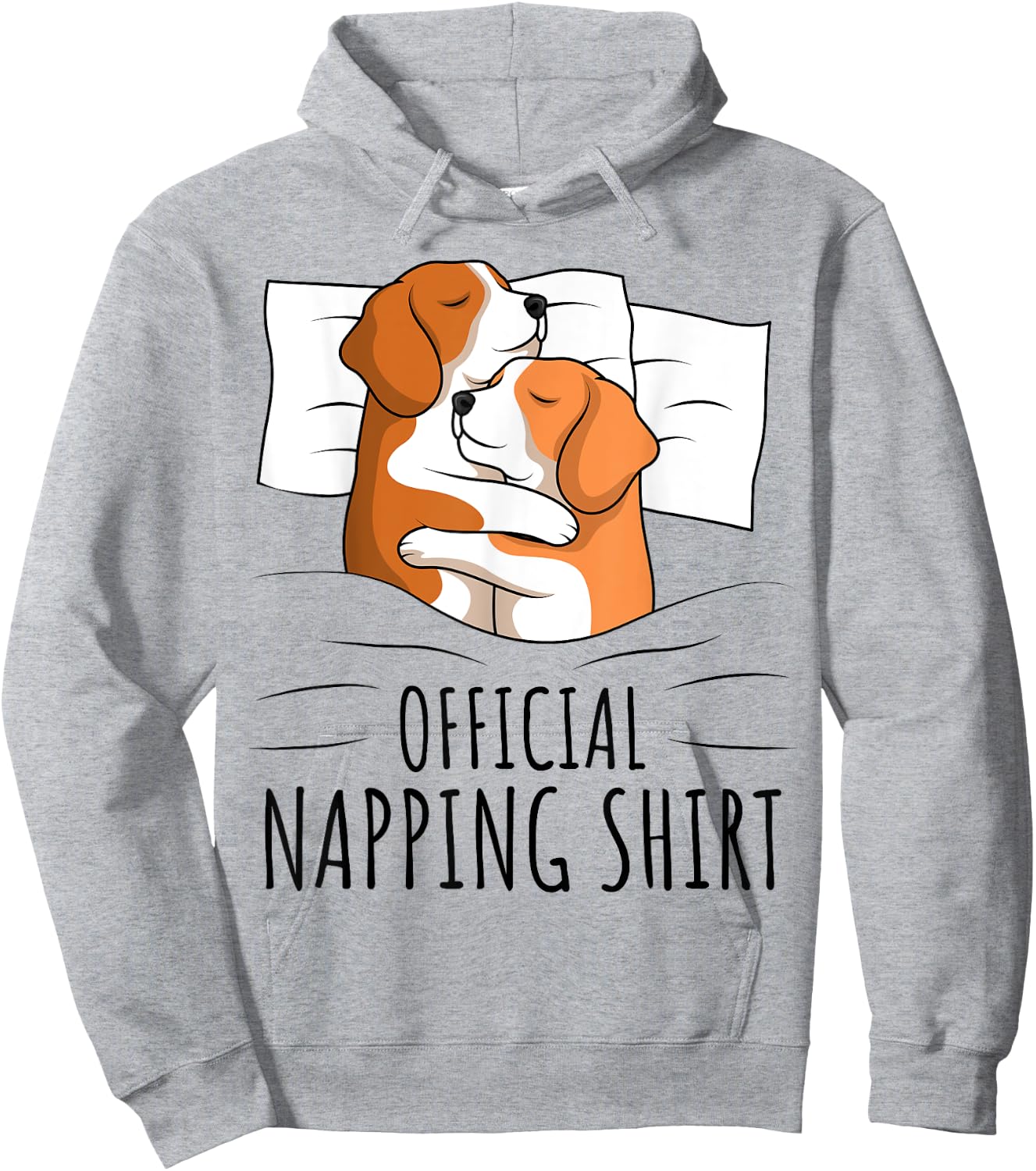 Sleeping Beagle Dog Lover Official Napping Hoodie - Hoodie | Ash