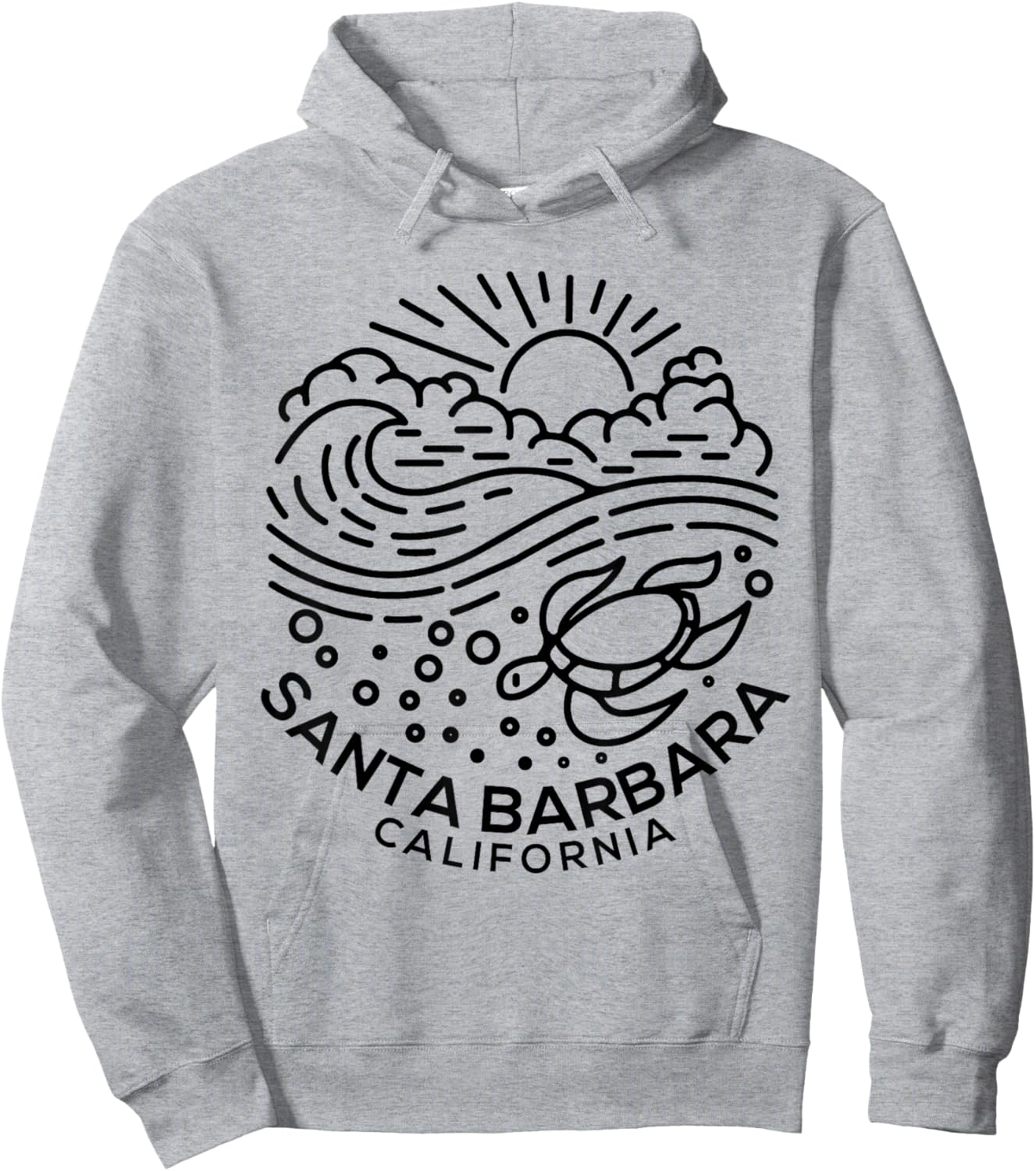 Santa Barbara CA Hoodie - Hoodie | Ash