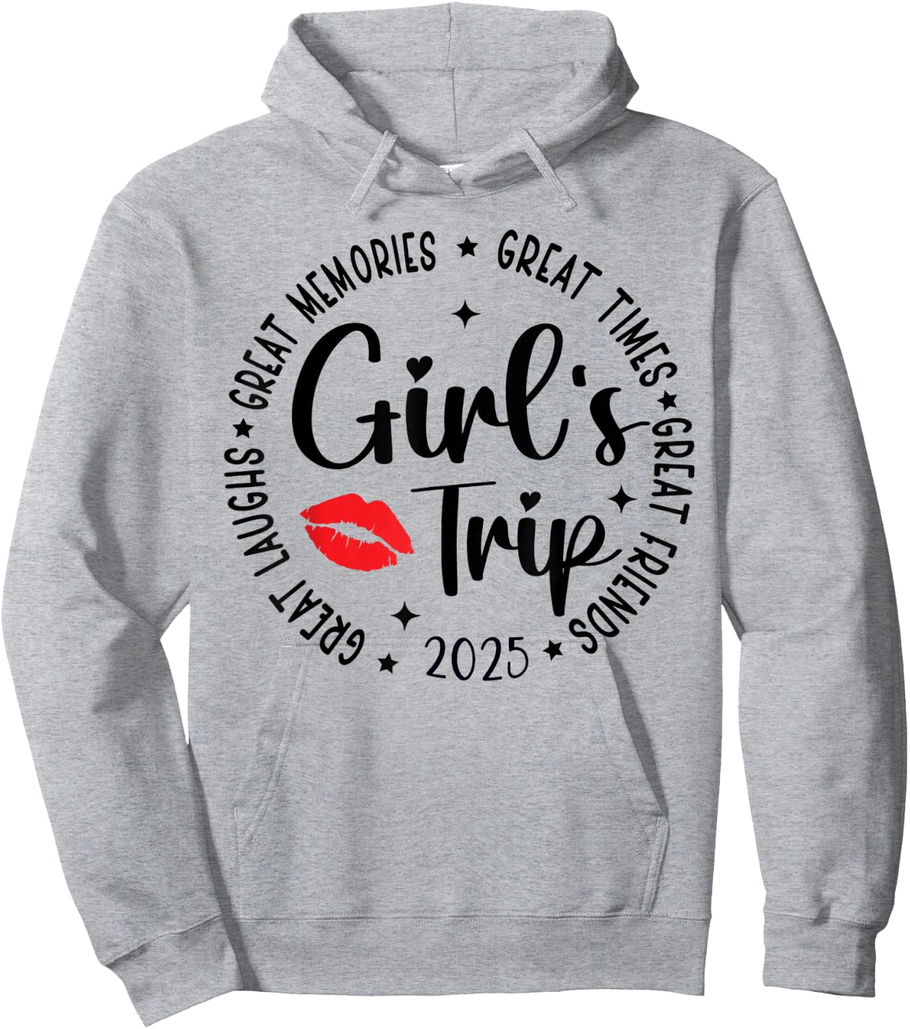 Girls Trip 2025 Weekend Vacation Matching Group Hoodie - Hoodie | Ash