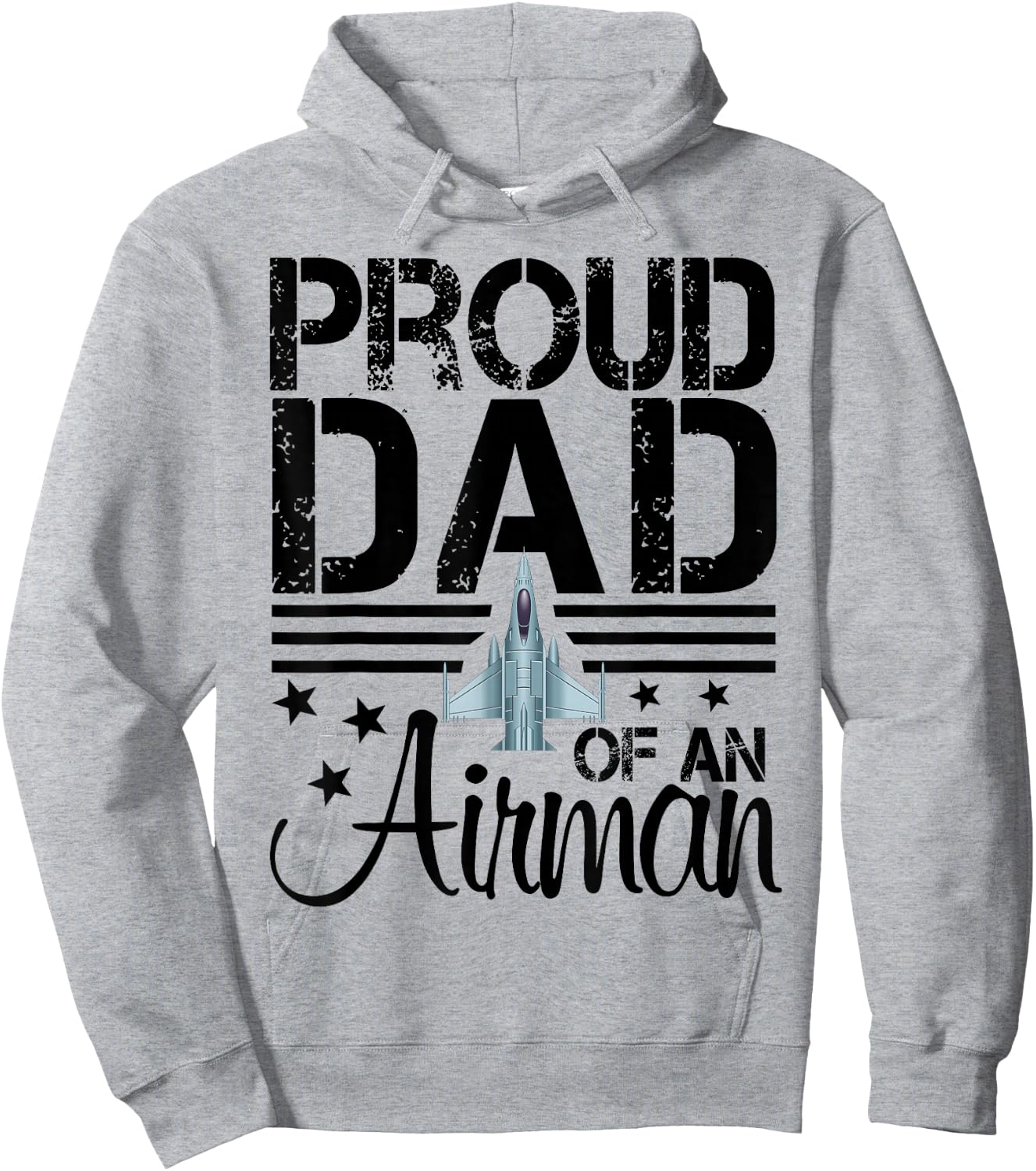 Proud Father of an Airman Jet Plane Pilot Hoodie - Hoodie | Ash