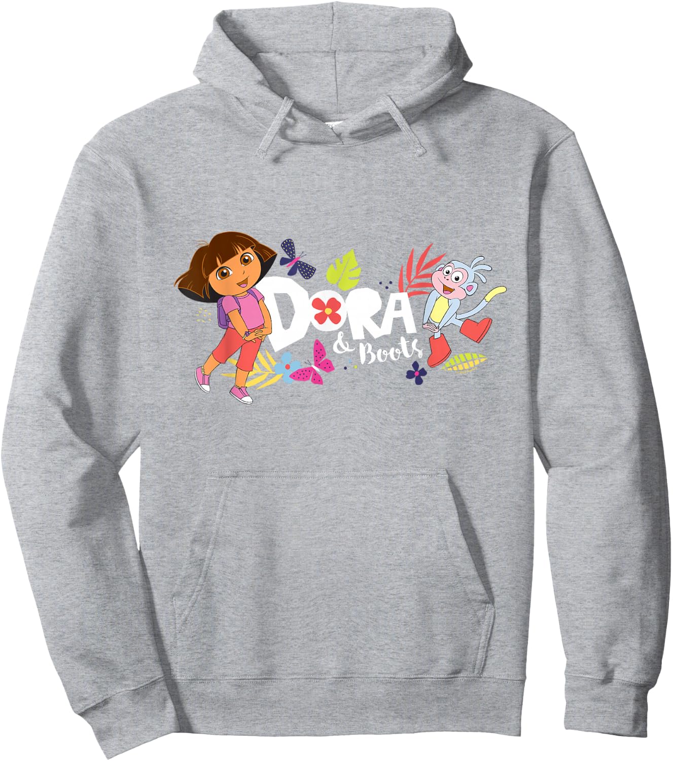 Dora the Explorer with Boots and Butterflies Hoodie - Hoodie | Ash