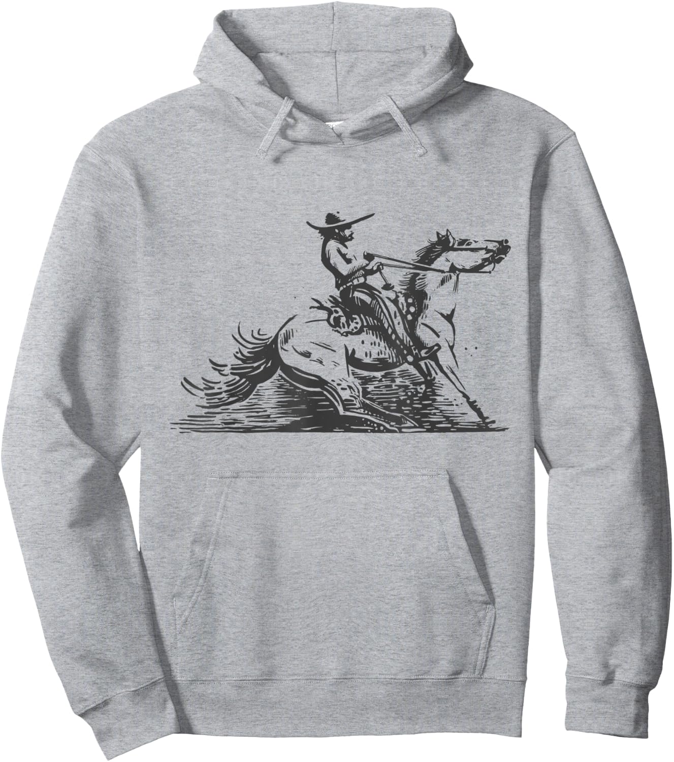 Drawing Mexican Cowboy Hoodie - Hoodie | Ash