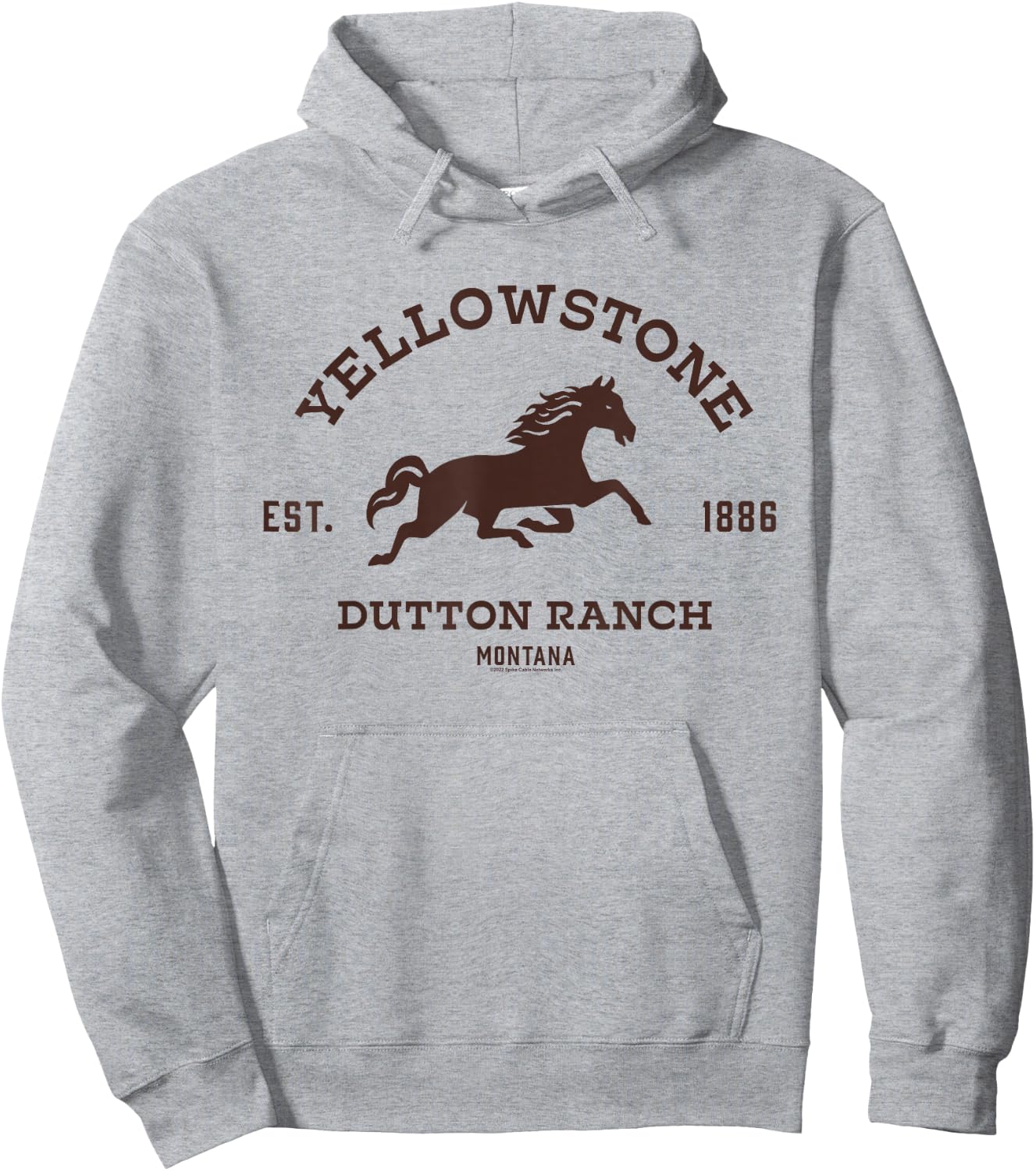 Yellowstone Dutton Ranch with Horse Hoodie - Hoodie | Ash