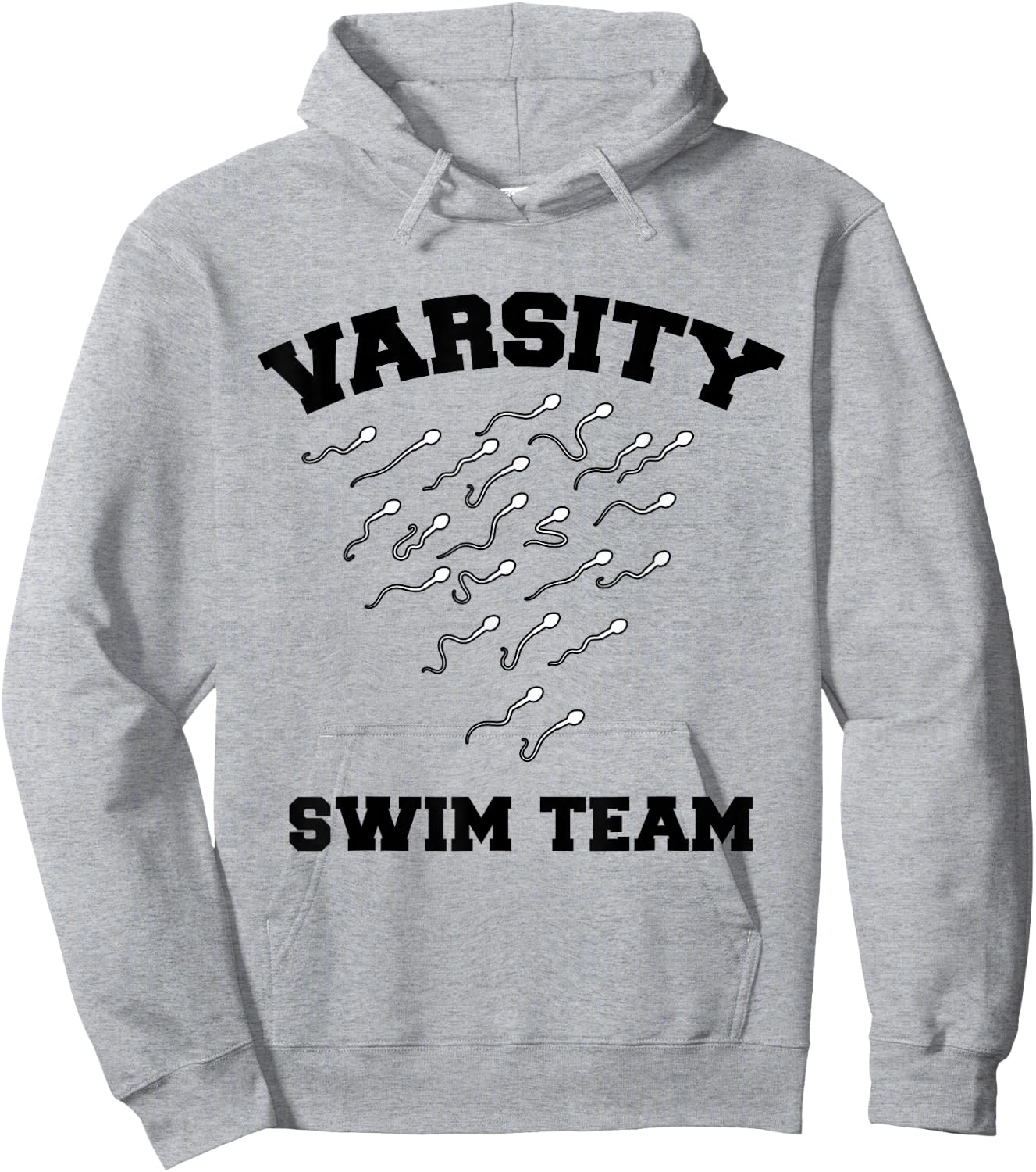 Varsity Swim Team Swimming Sperm Hoodie - Hoodie | Ash