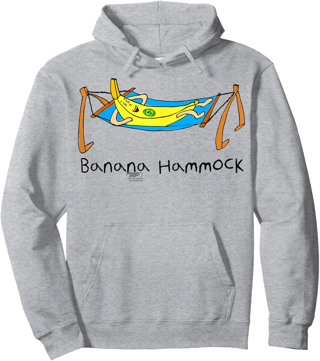 Banana Hammock Funny Dad Joke Word Design Hoodie - Hoodie | Ash