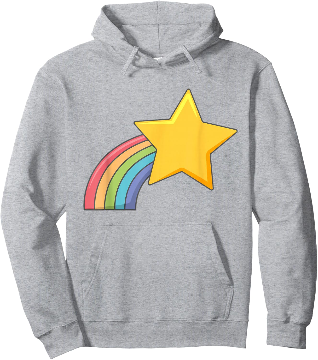 Shooting Rainbow Star Hoodie - Hoodie | Ash