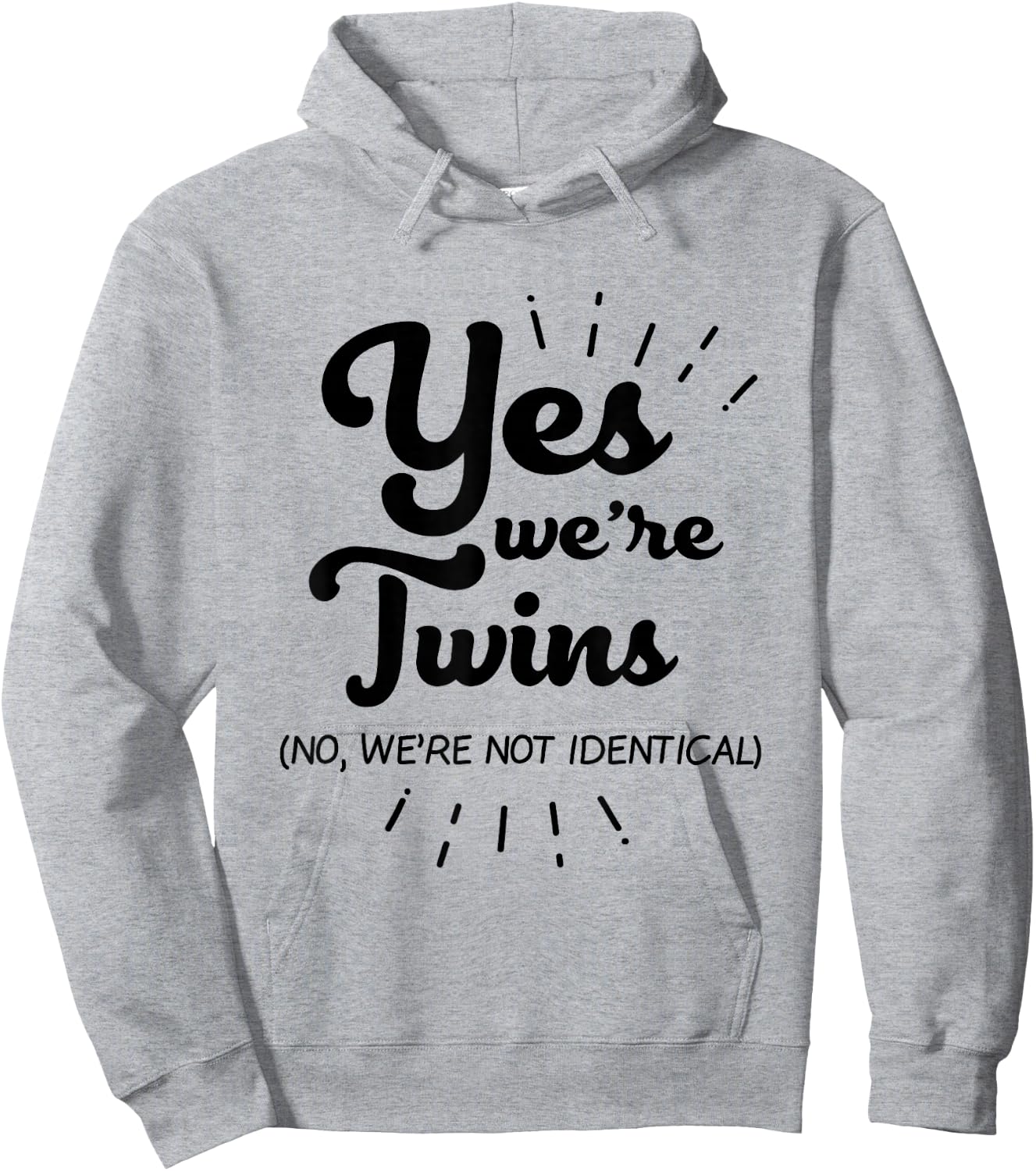 Funny Twins Partner Gift Yes We Are Twins Hoodie - Hoodie | Ash