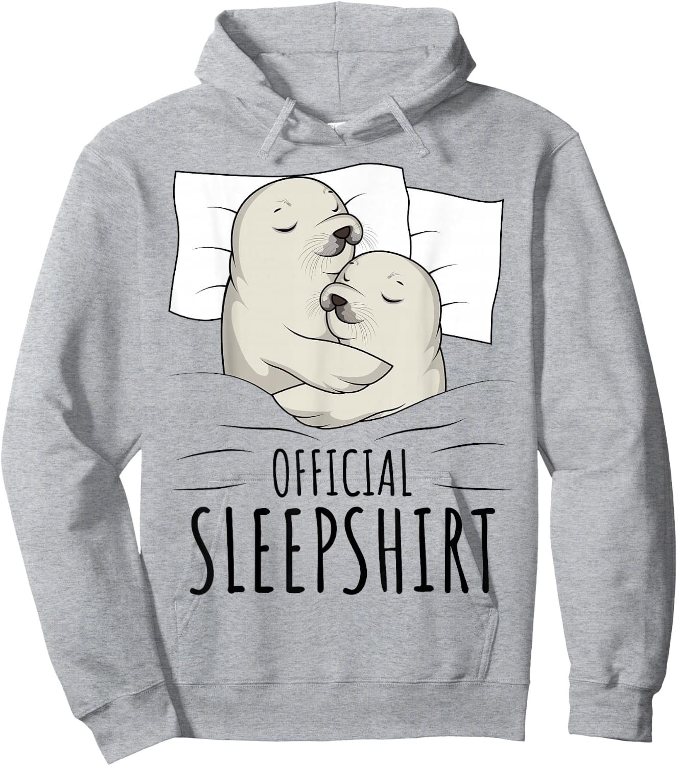Sleeping Seal Sea Lion Official Sleepshirt Hoodie - Hoodie | Ash