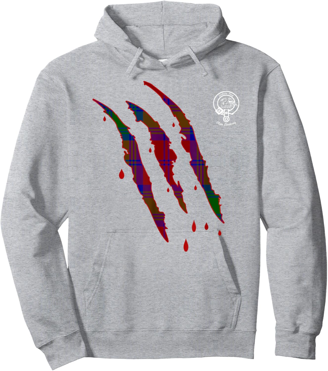 Clan Lindsay surname last name Scottish Tartan Hoodie - Hoodie | Ash
