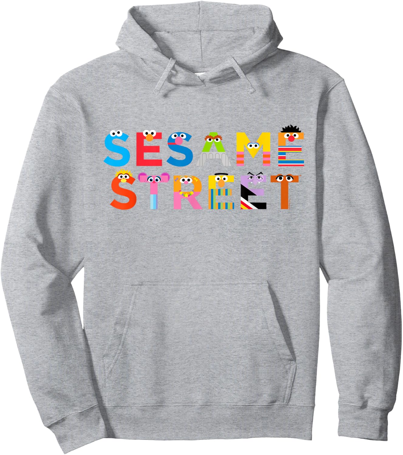 Sesame Street with Monster Letters Hoodie - Hoodie | Ash