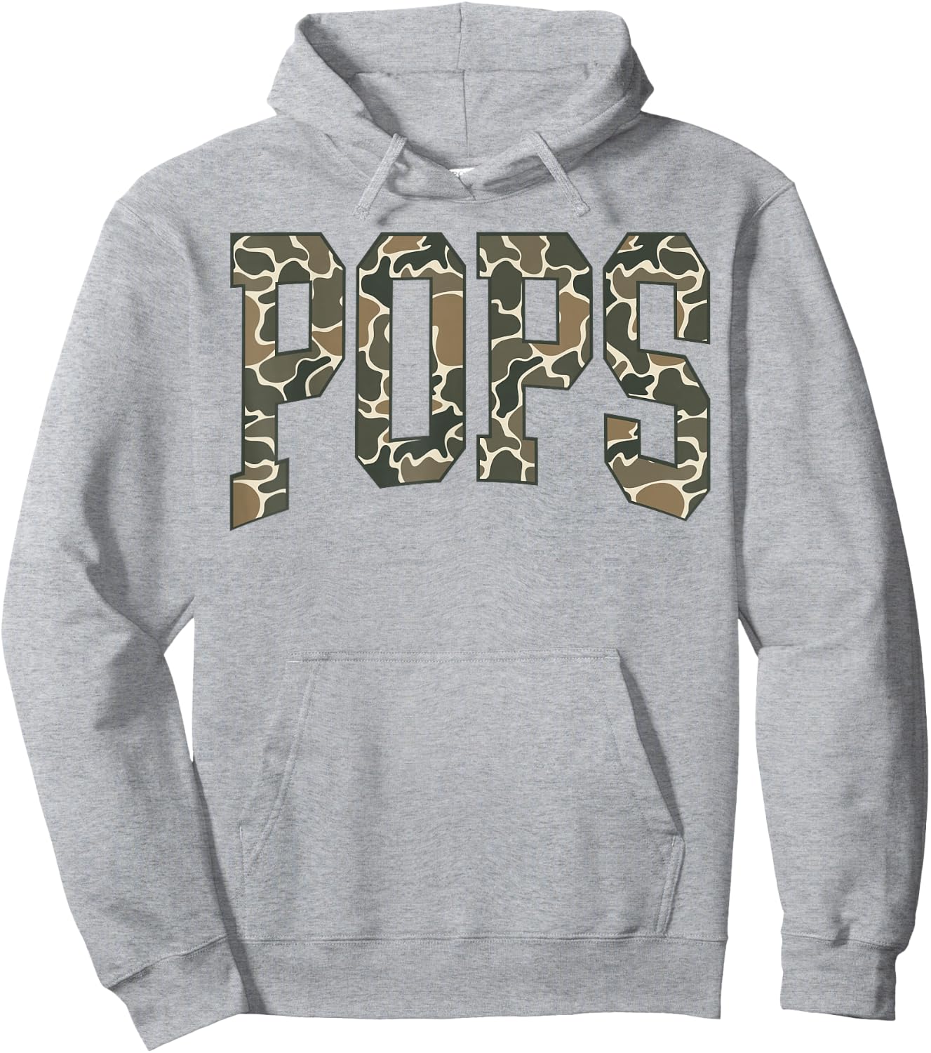 Pops Camo Camouflage Father's Day Grandfather Hoodie - Hoodie | Ash