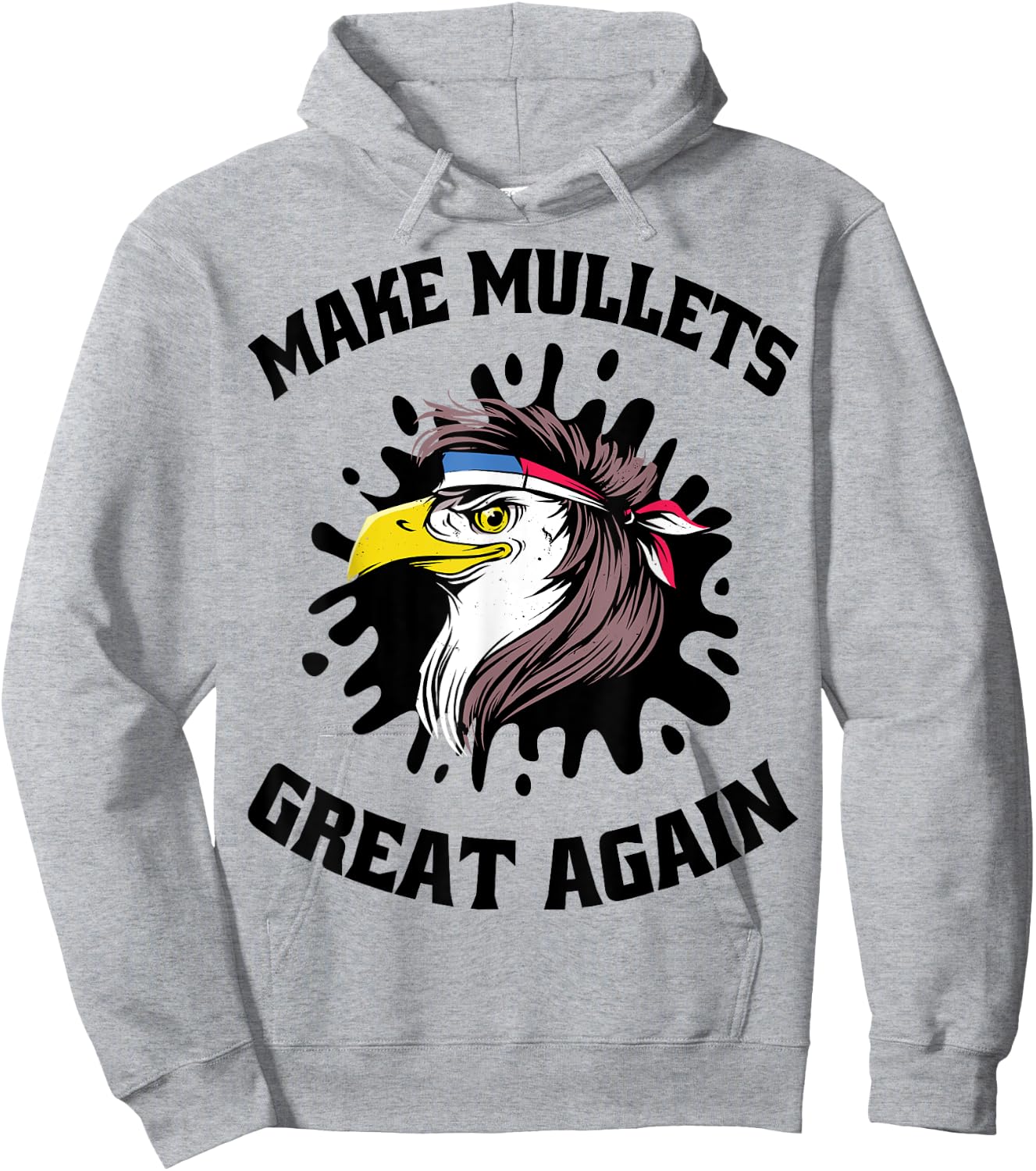 Make Mullets Great Again American Eagle Hoodie - Hoodie | Ash