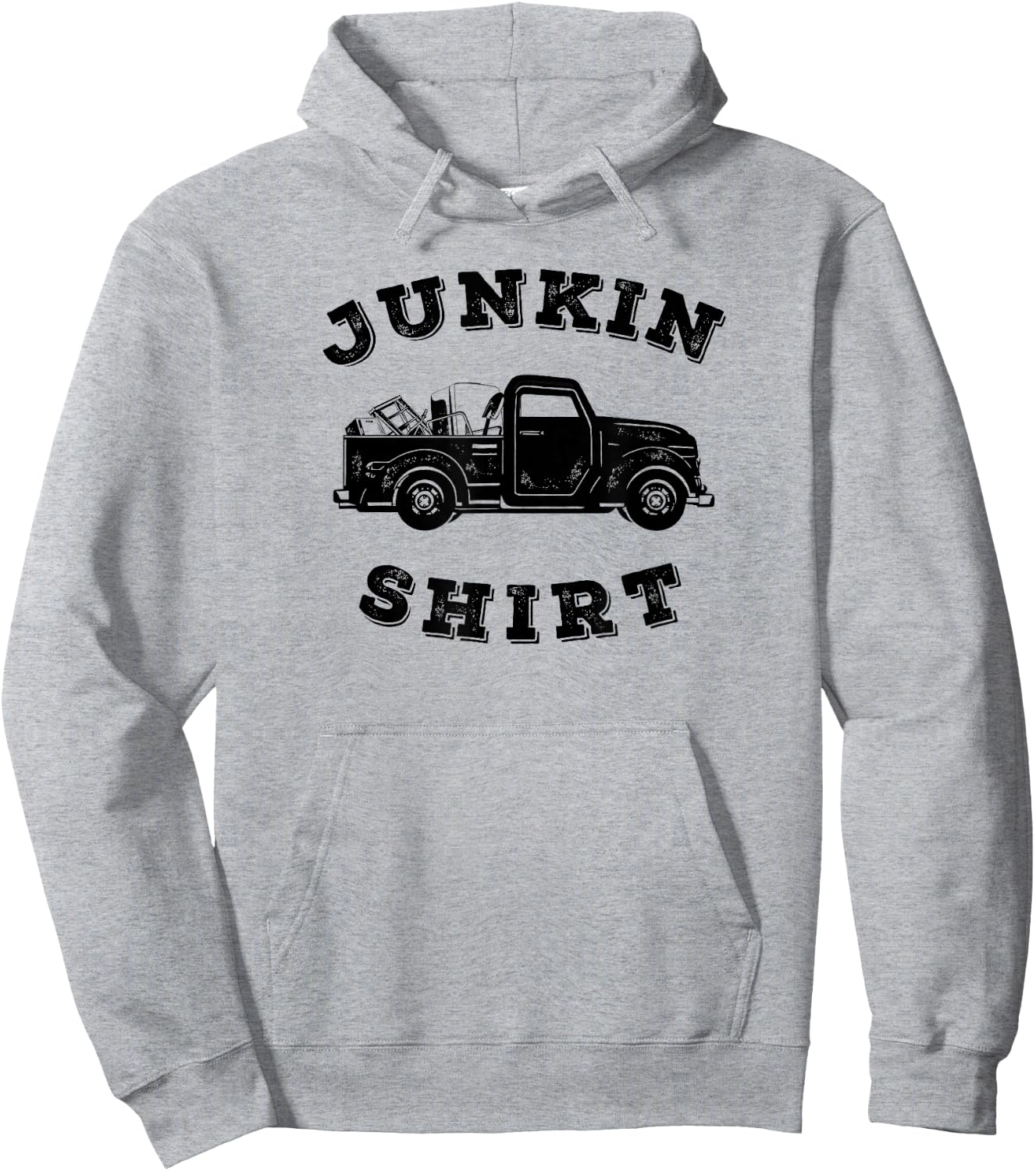Junkin Truck Junk Collector Trucker Hoodie - Hoodie | Ash