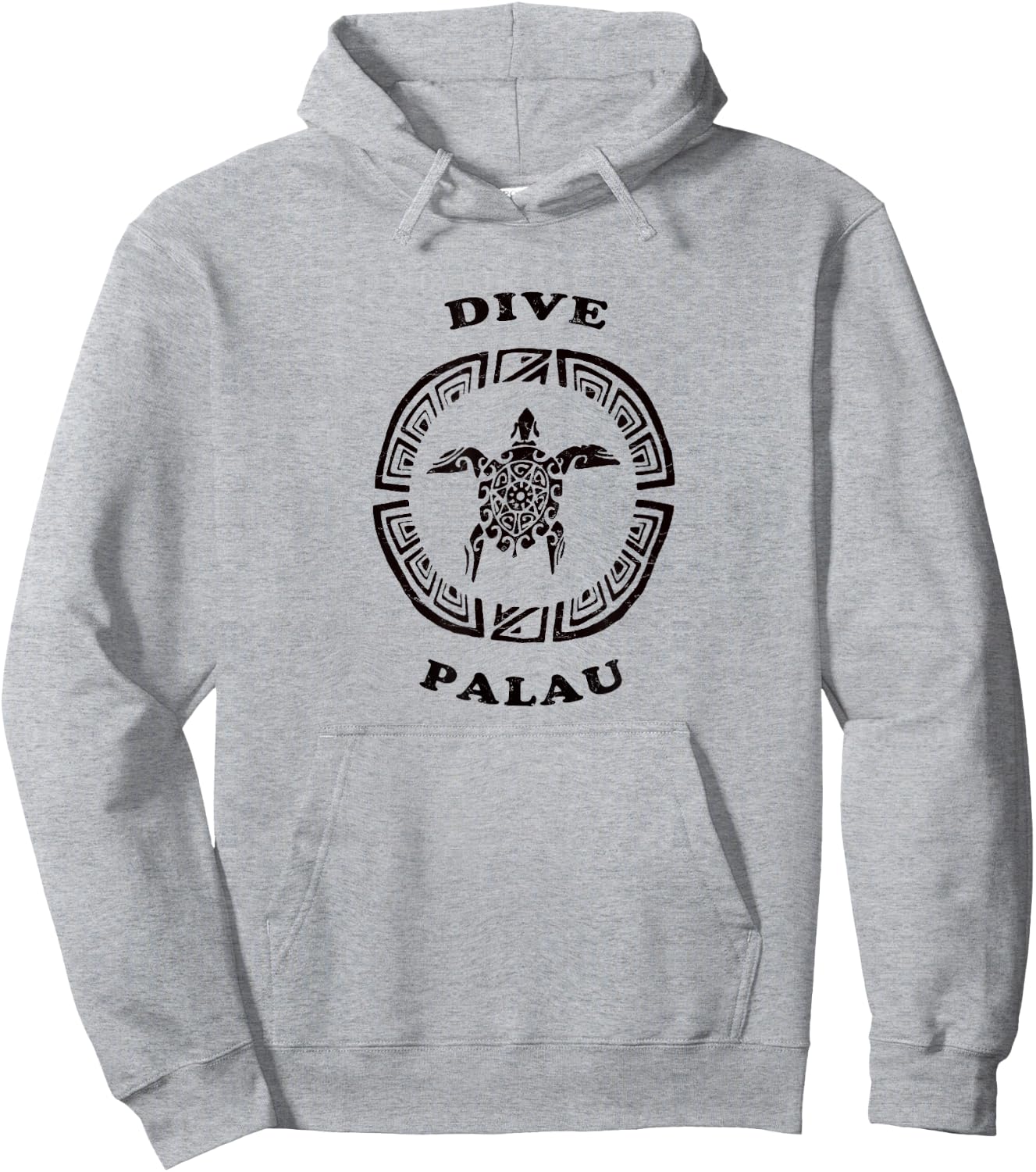 Dive Palau Vintage Tribal Turtle Vacation Gift Hoodie - Hoodie | Ash