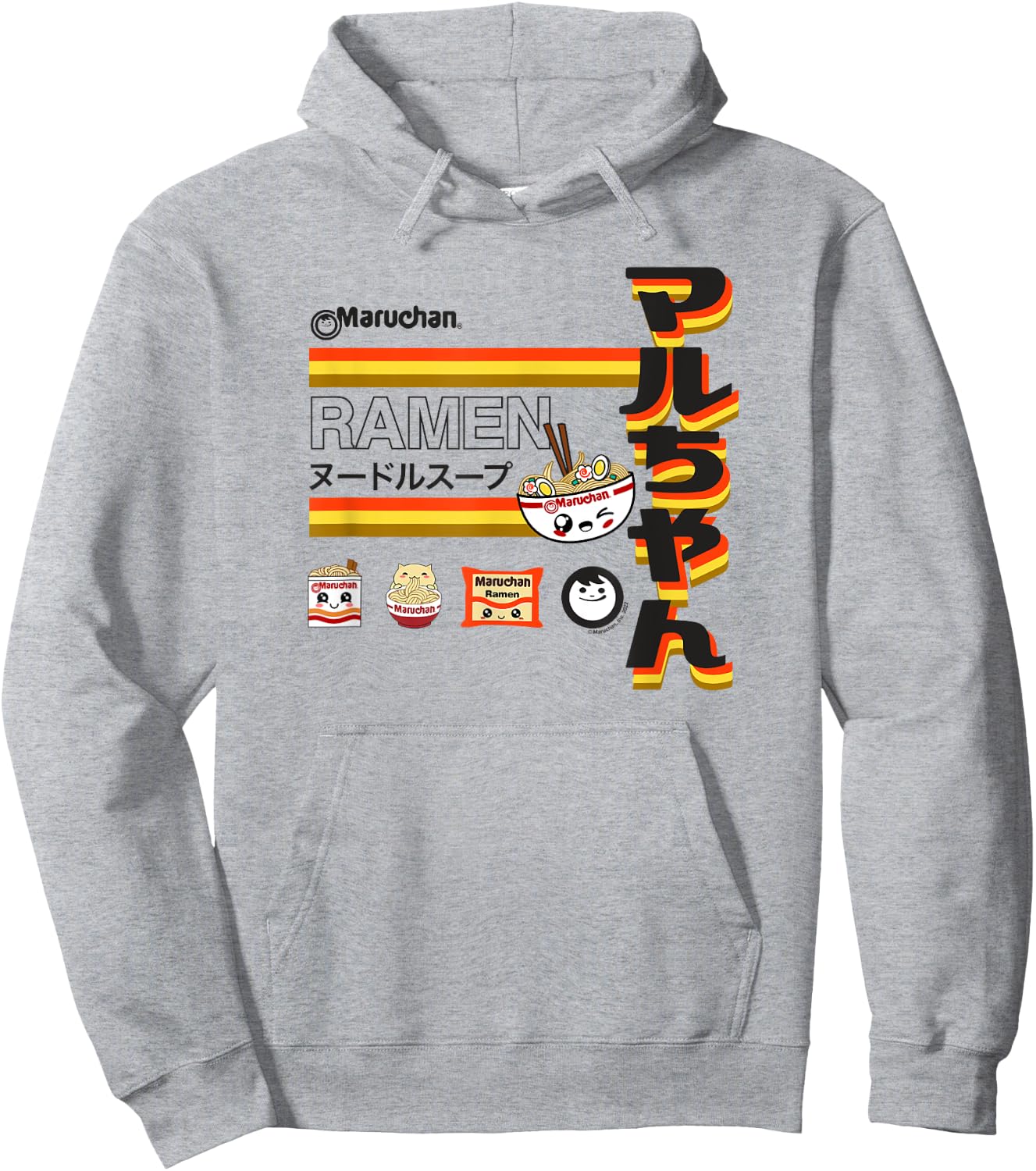 Maruchan Ramen Cute Anime Faces Poster Hoodie - Hoodie | Ash