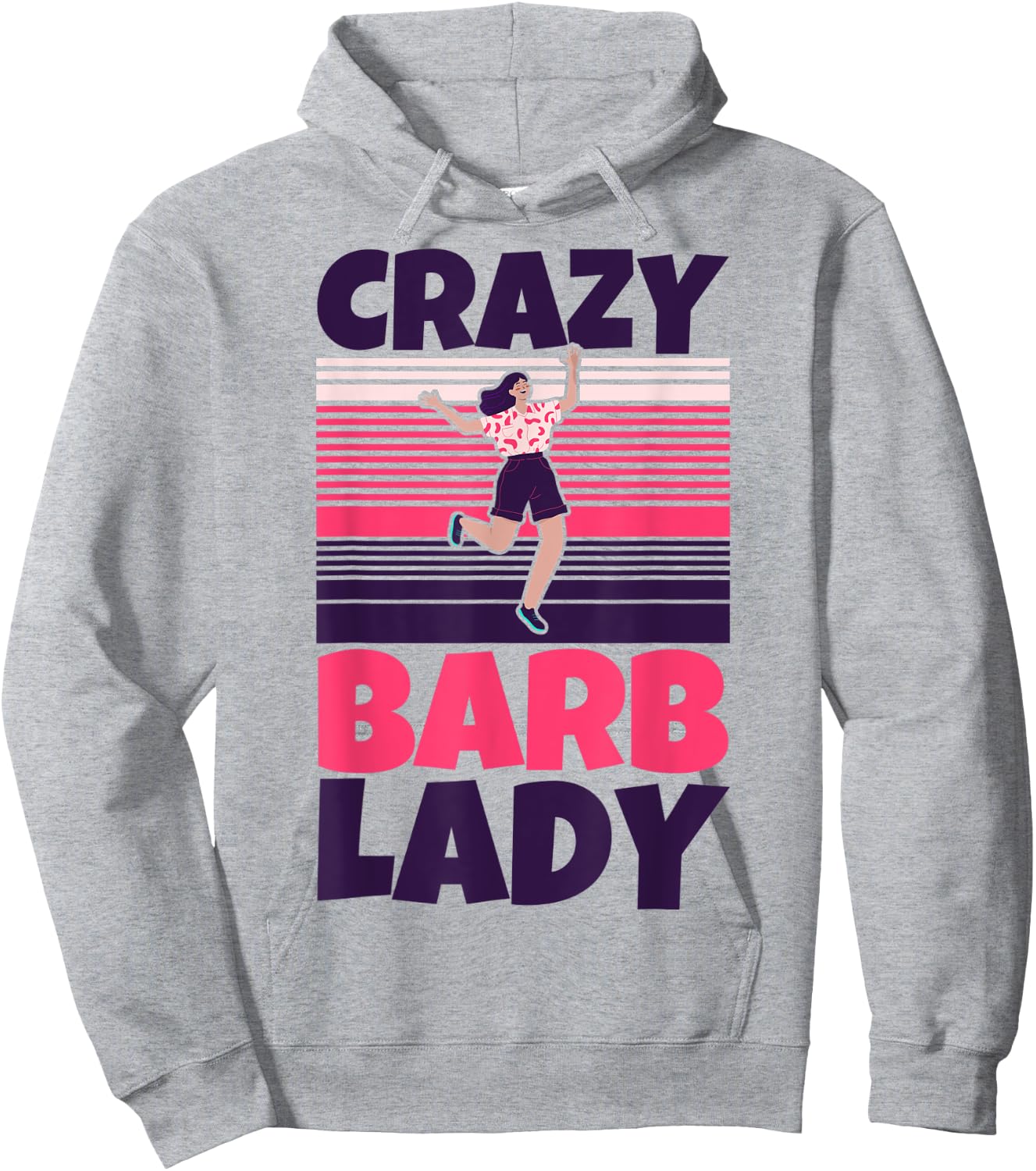 Crazy Barb lady Hoodie - Hoodie | Ash