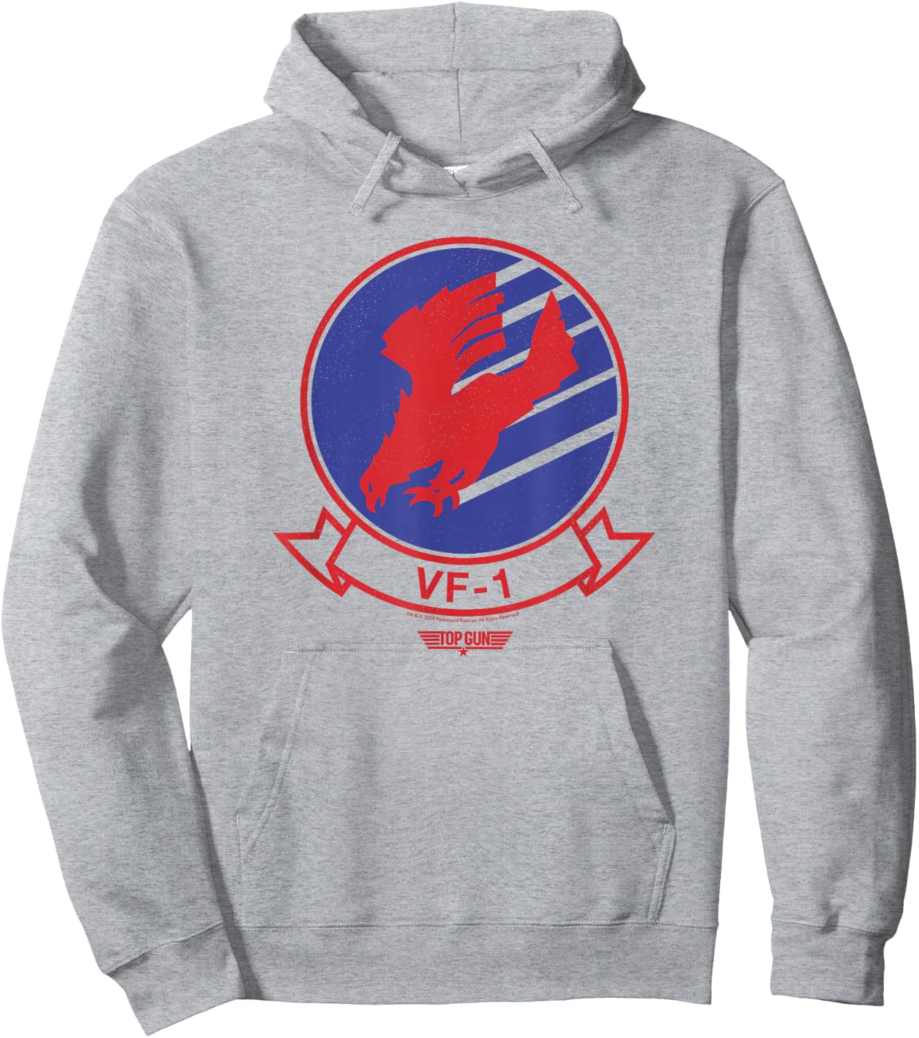 Top Gun VF-1 Fighter Squadron 1 Logo Hoodie - Hoodie | Ash