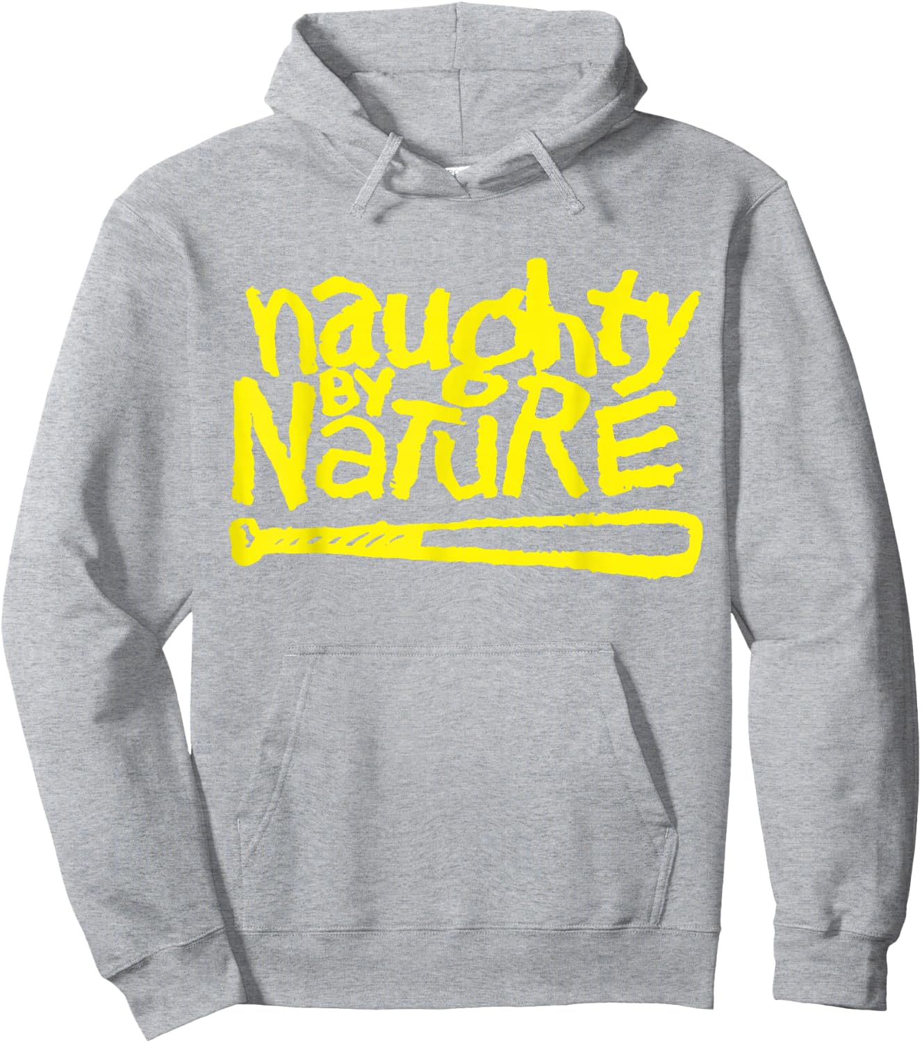 Naughty By Nature – Logo in Yellow Hoodie - Hoodie | Ash
