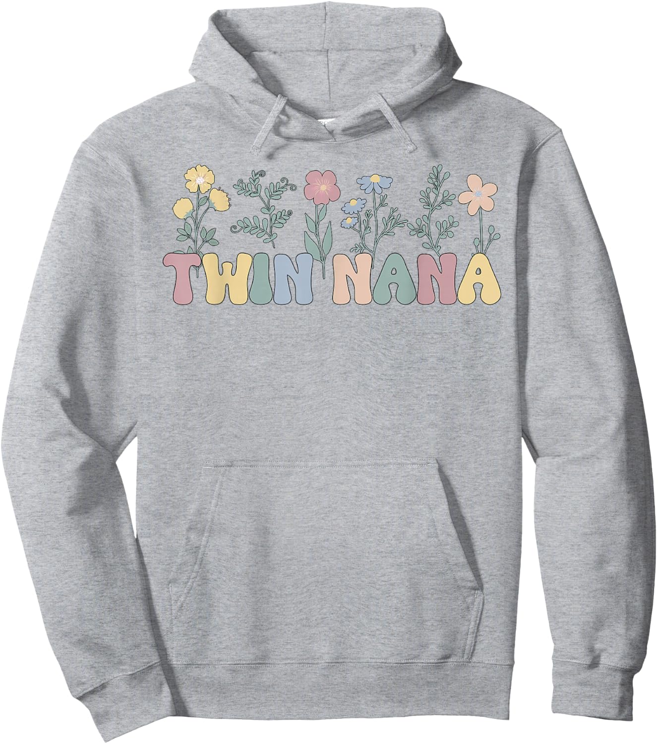 Twin Nana Appreciation Grandma Nana Of Twins Hoodie - Hoodie | Ash
