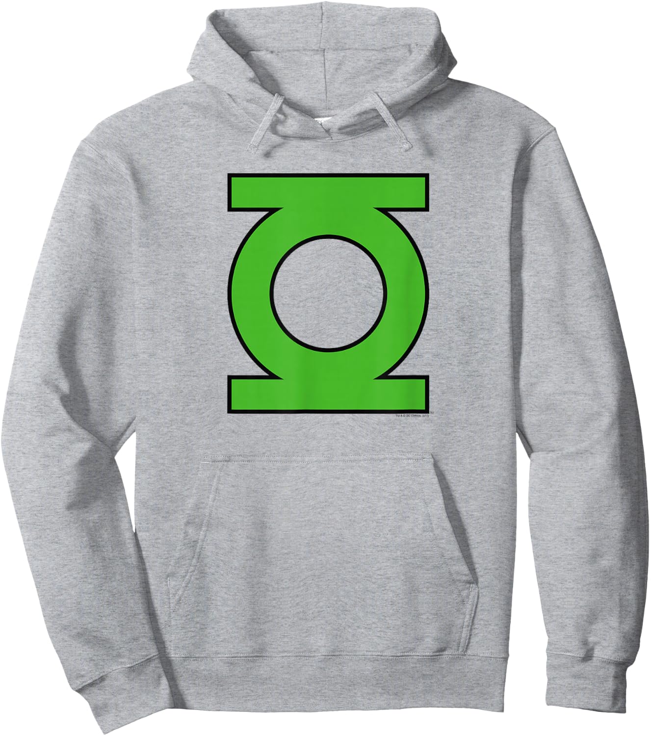 Green Lantern Emblem T Shirt Hoodie - Hoodie | Ash