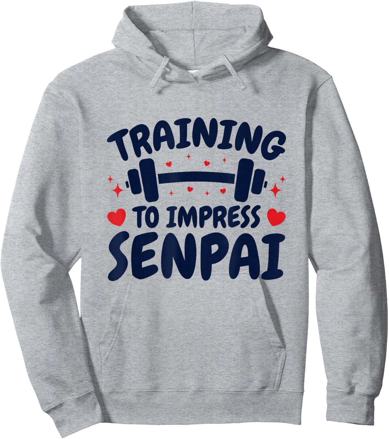 Training to Impress Senpai Anime Workout Hoodie - Hoodie | Ash