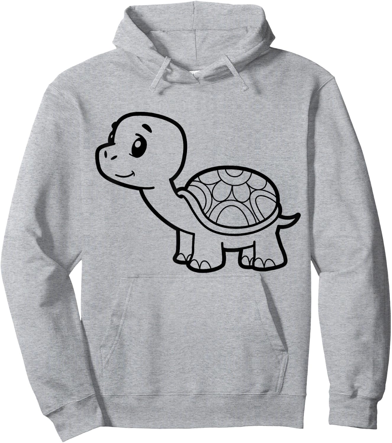 Cute turtle to paint and colour for children Hoodie - Hoodie | Ash