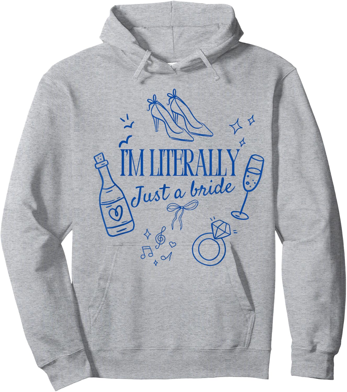 I'm Literally just a Bride Coquette Bow Bride Hoodie - Hoodie | Ash