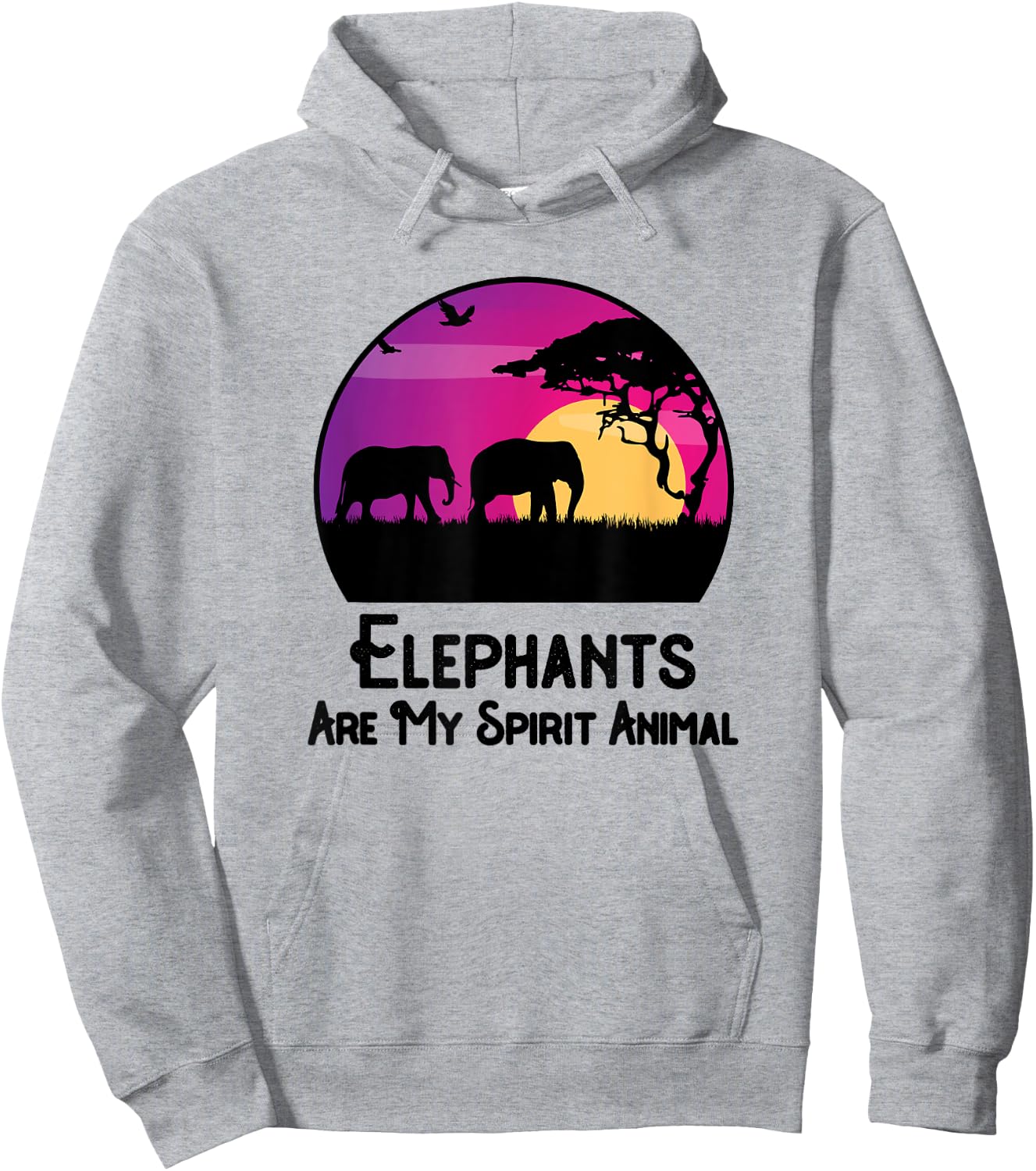 Elephants Are My Spirit Animal Elephant Lovers Hoodie - Hoodie | Ash