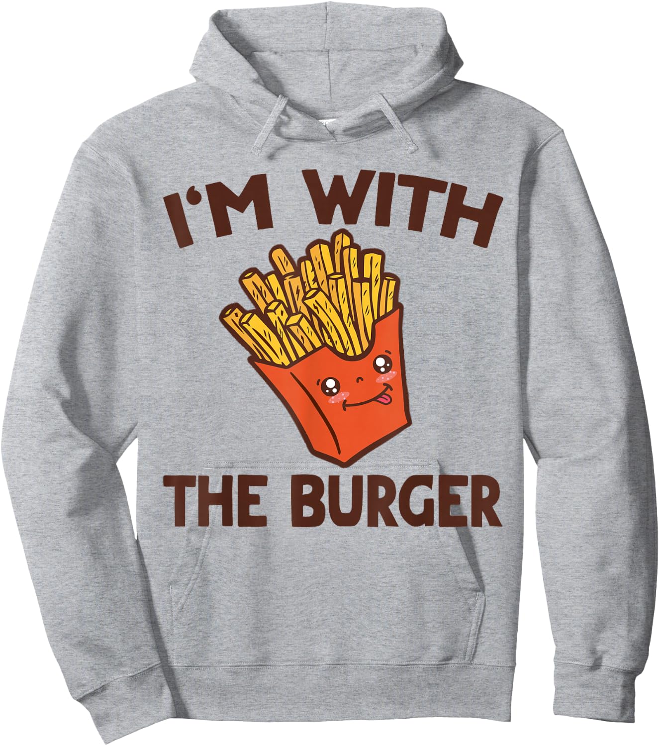 Burger & Fries Matching His & Hers Couples Hoodie - Hoodie | Ash