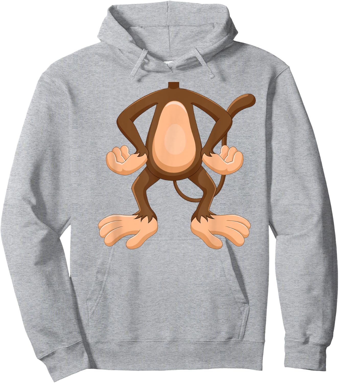 Funny Body Monkey Hoodie - Hoodie | Ash