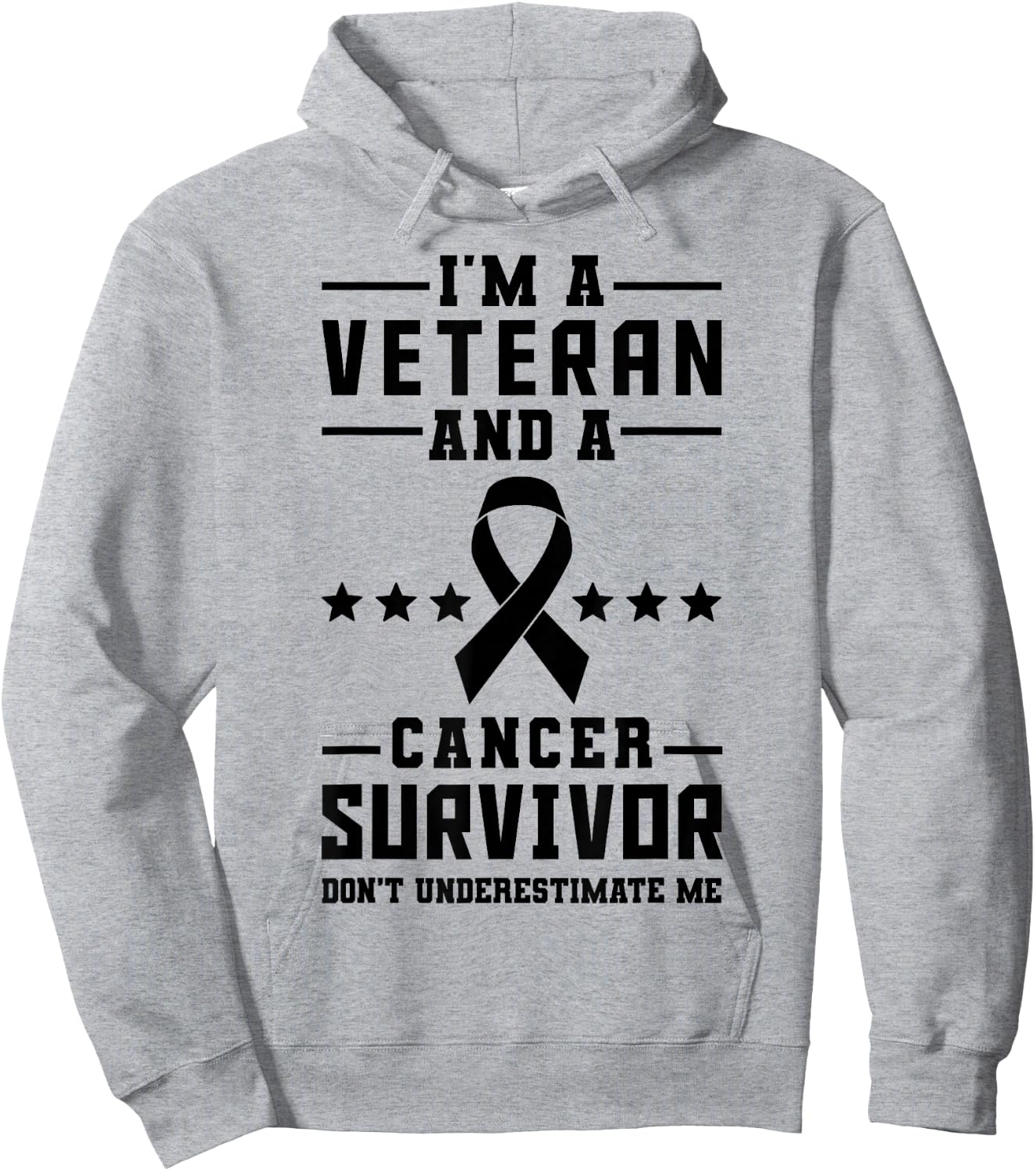 I'm A Veteran And A Cancer Survivor Hoodie - Hoodie | Ash