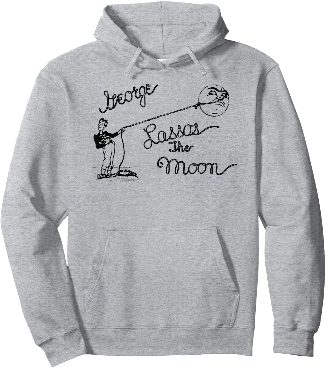 It's a Wonderful Life George Lassos the Moon Hoodie - Hoodie | Ash