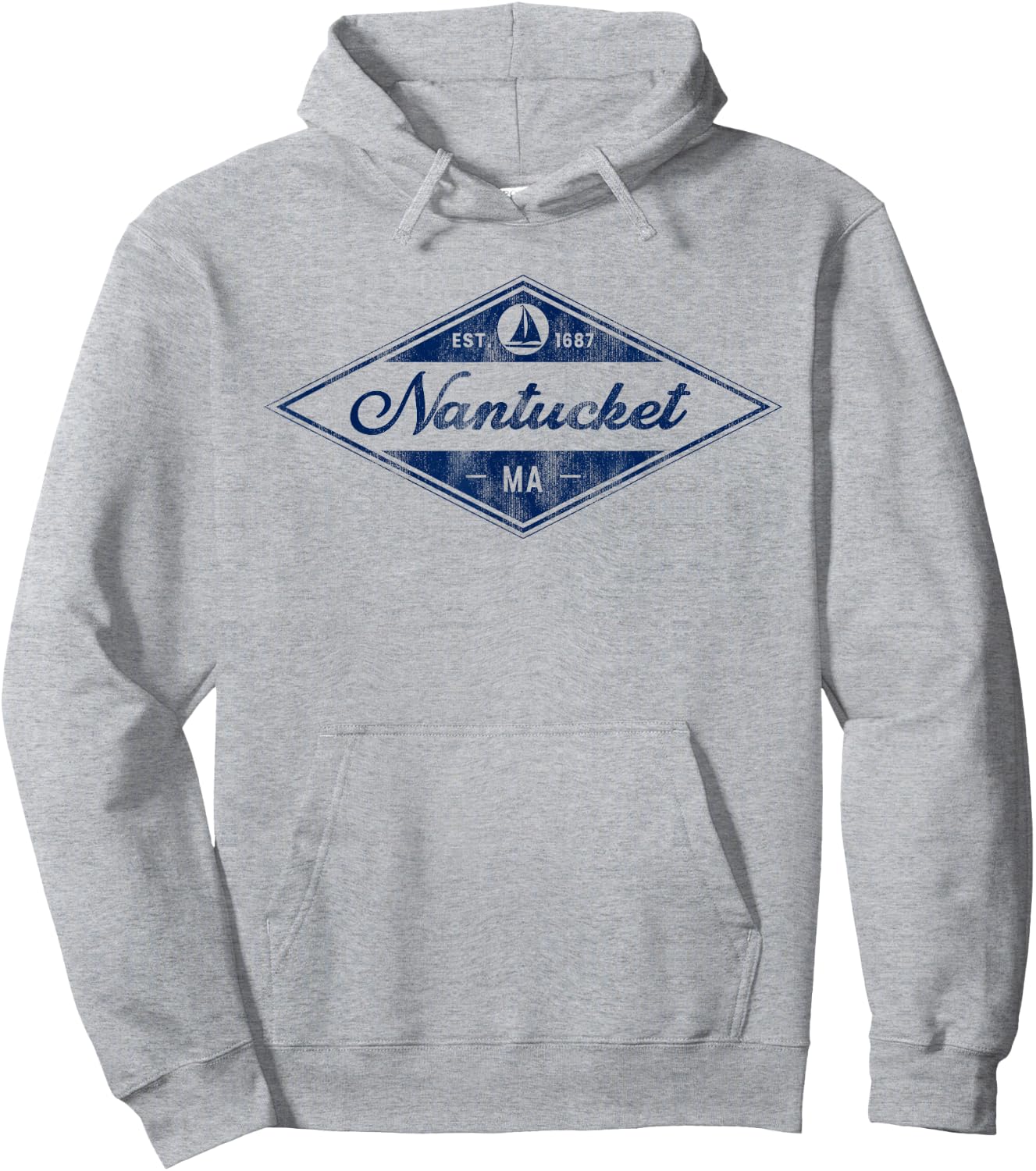 Nantucket Island Massachusetts Souvenir Hoodie - Hoodie | Ash