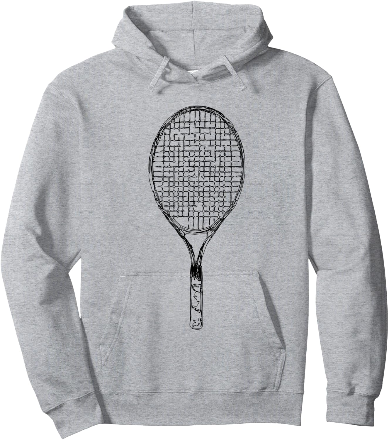 Tennis Racket Graphic for Tennis Lover Hoodie - Hoodie | Ash