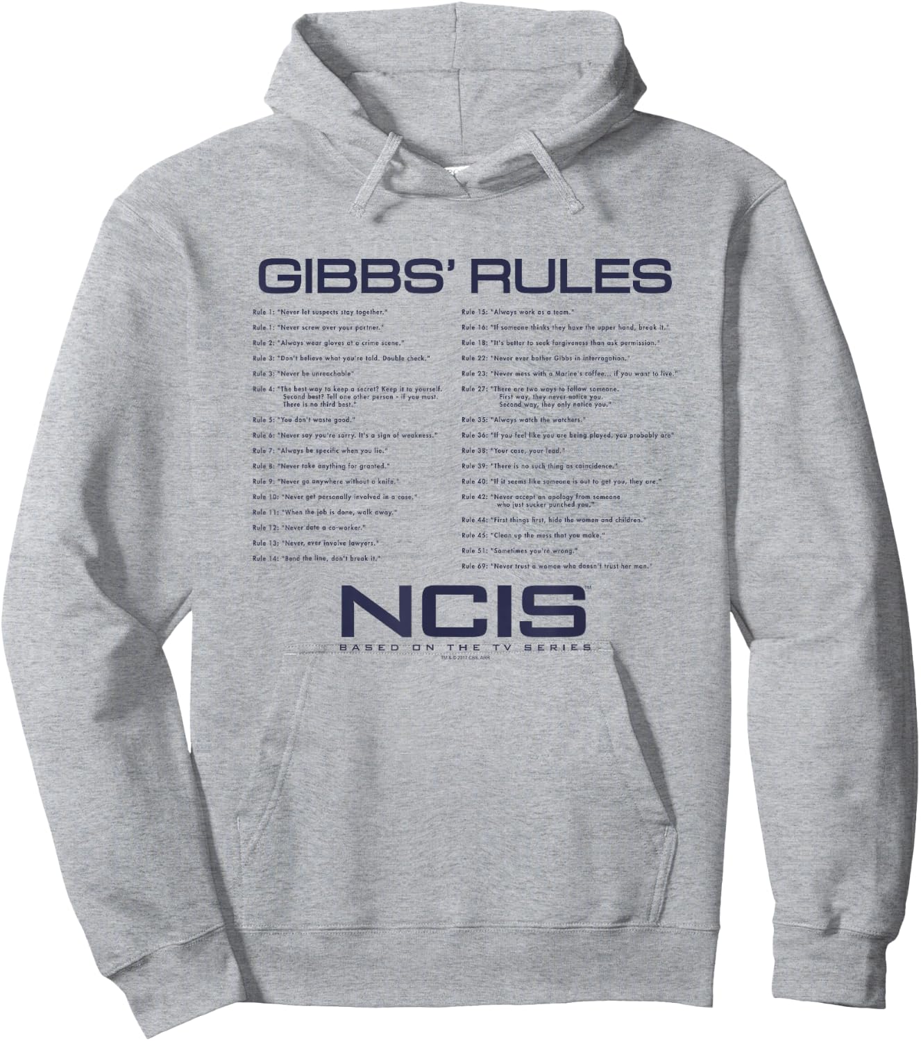 NCIS Gibbs Rules Hoodie - Hoodie | Ash
