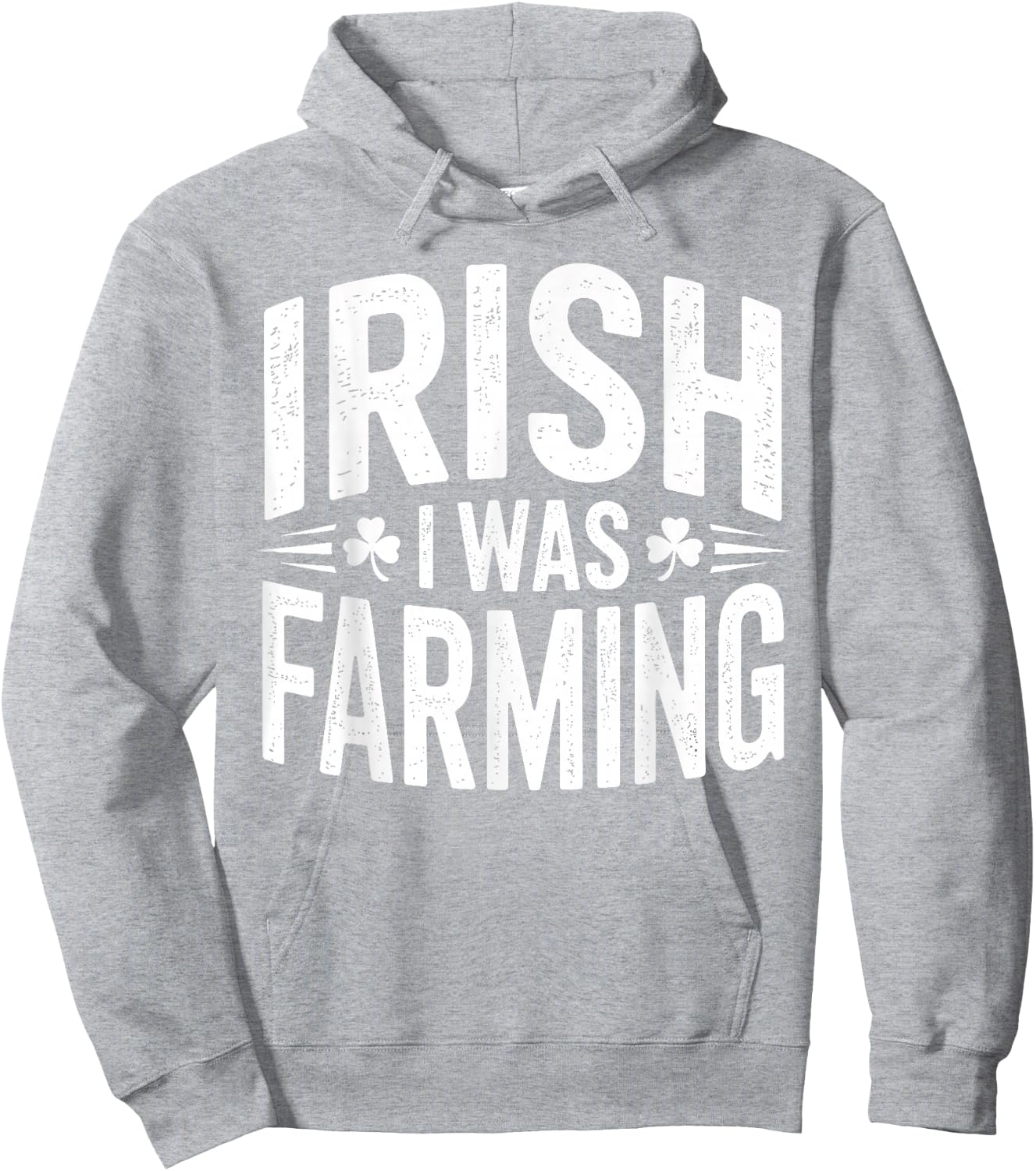 Irish I was Farming Shirt Funny St Patrick Day Hoodie - Hoodie | Ash