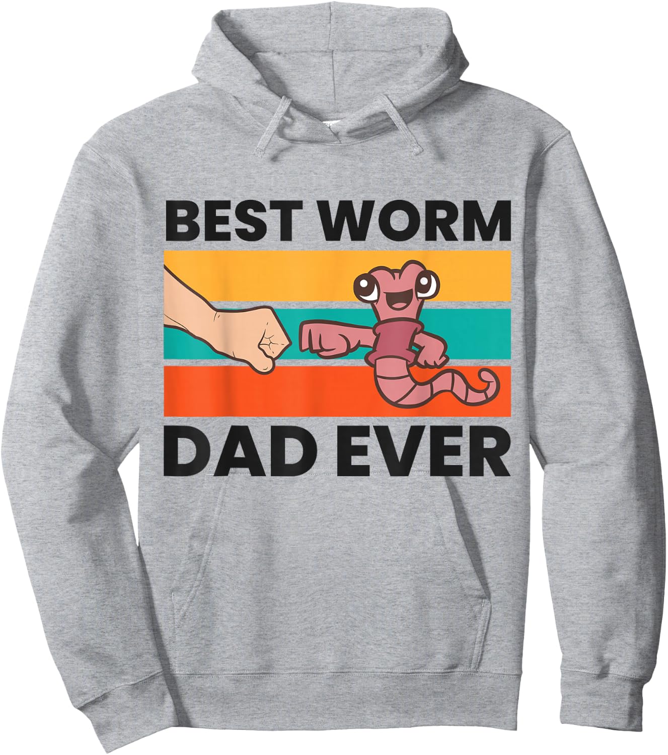 Vermiculture Worm Farmer Dad Best Worm Dad Ever Hoodie - Hoodie | Ash