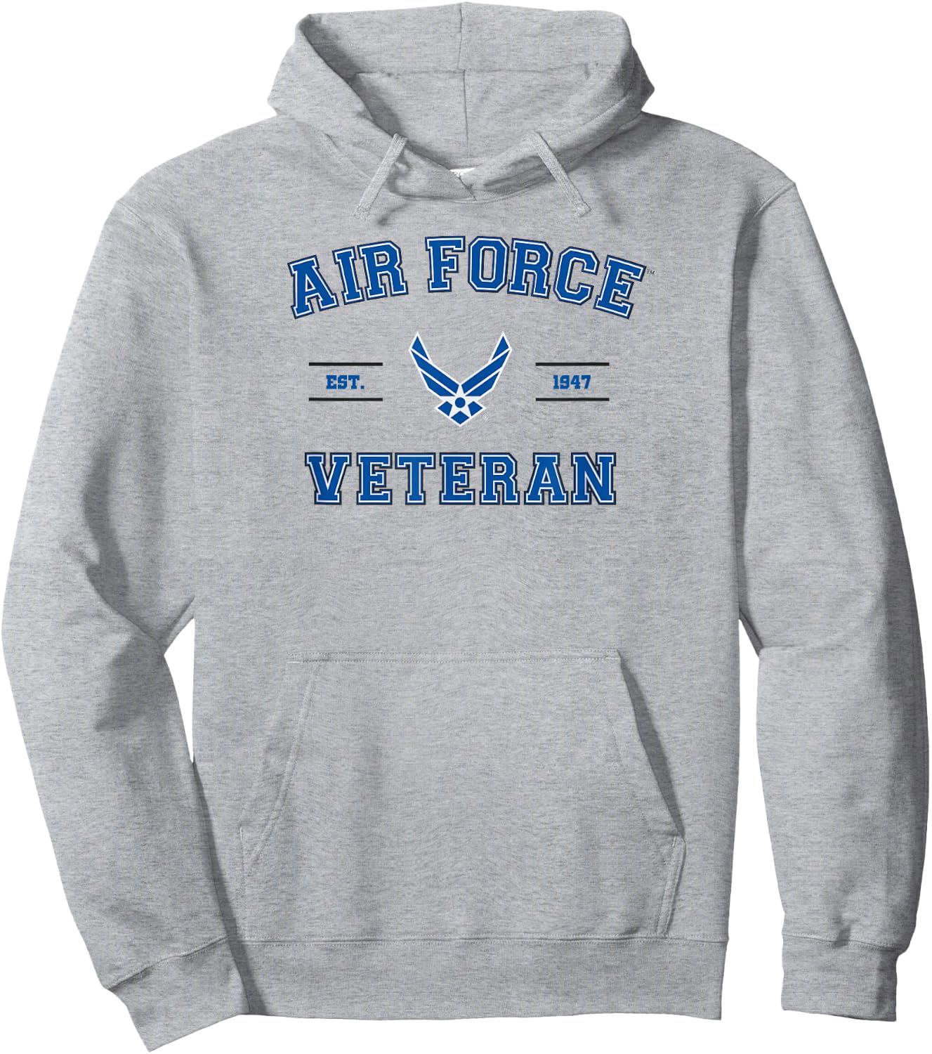 US AIR Force Veteran with Logo Hoodie - Hoodie | Ash