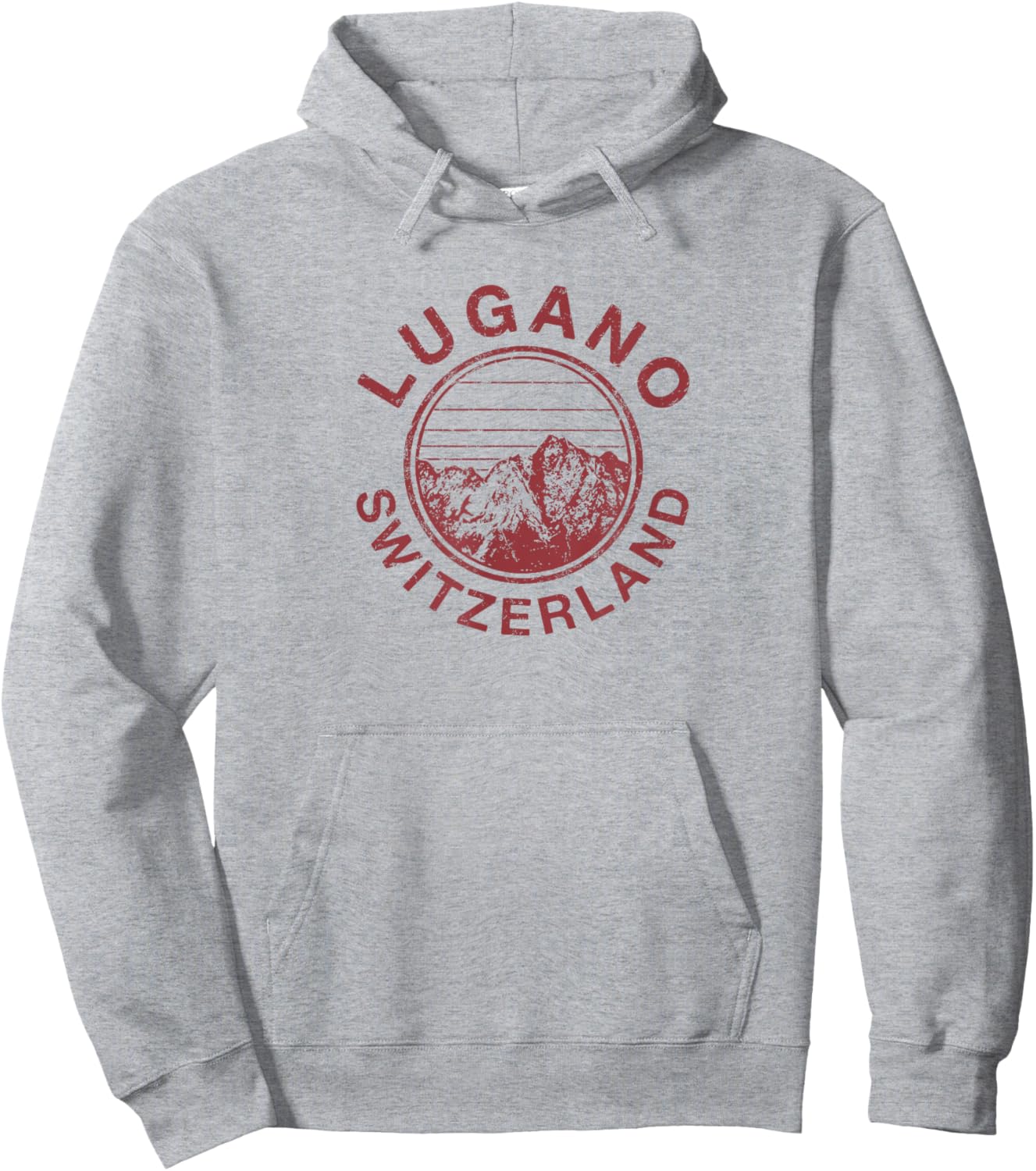Switzerland Lugano Vintage Ski Retro Hoodie - Hoodie | Ash