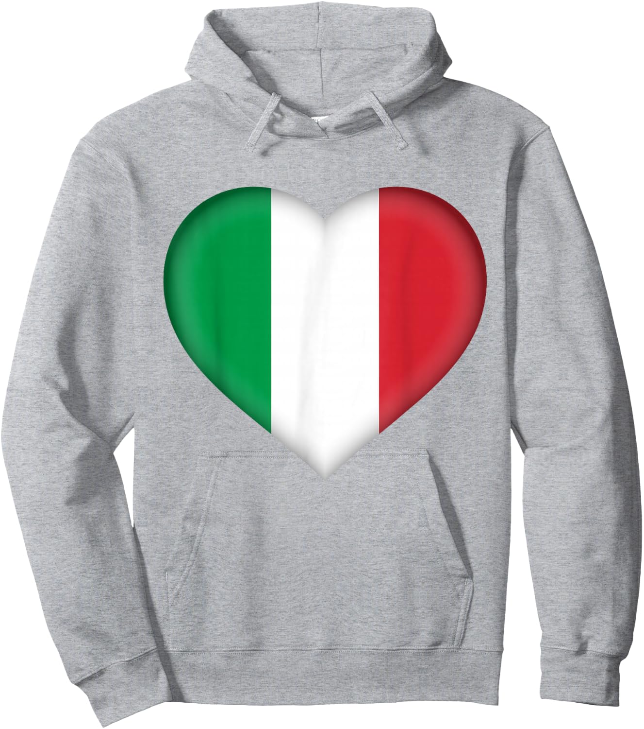 I Love Italy | Italian Flag Heart Outfit Hoodie - Hoodie | Ash