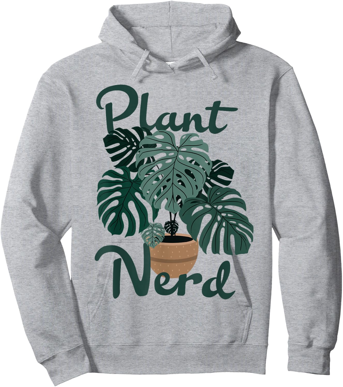 Plant Nerd Monstera Hoodie - Hoodie | Ash
