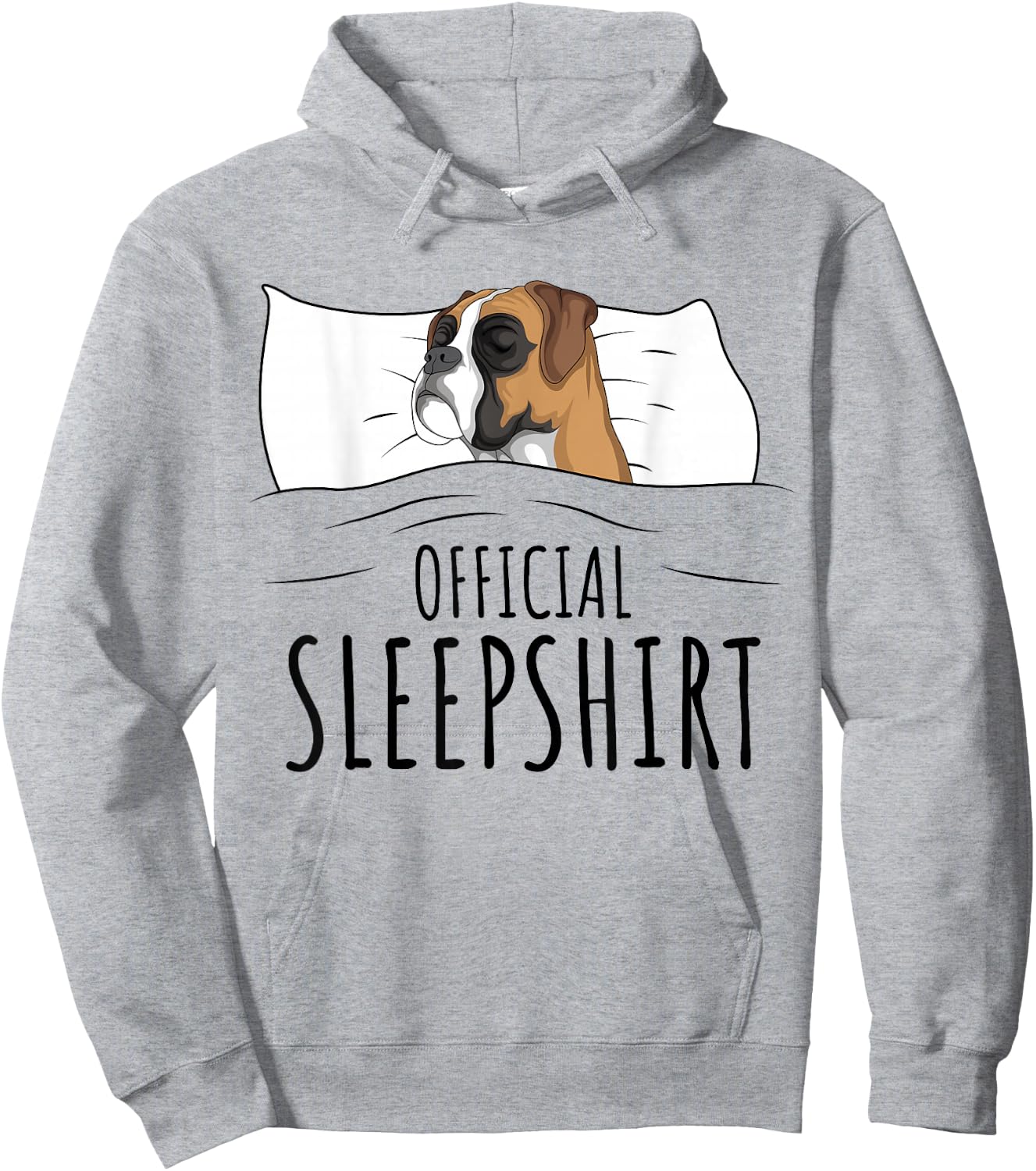 Boxer Dog Official Sleepshirt Small Hoodie - Hoodie | Ash