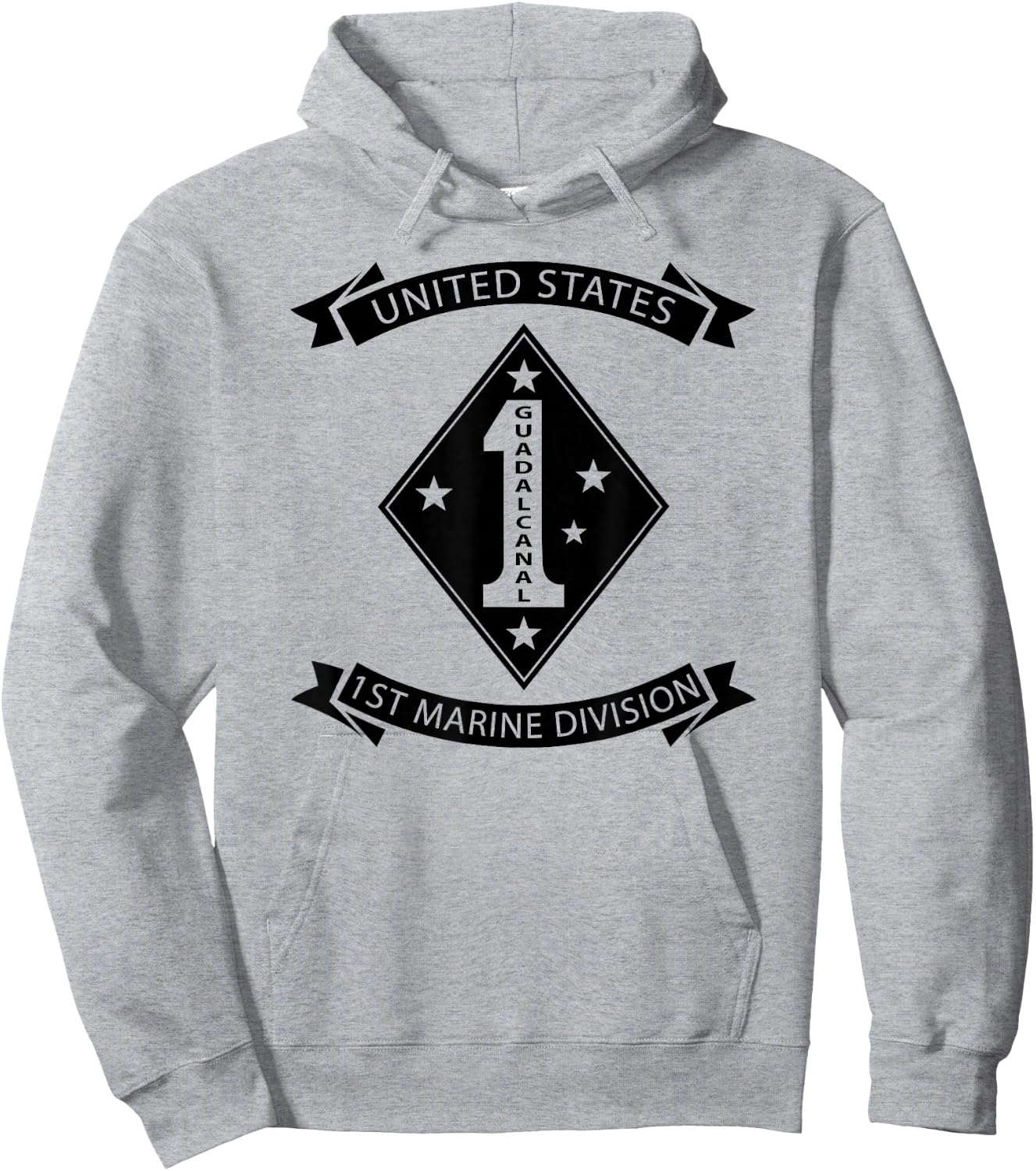 United States - 1ST Marine Division Hoodie - Hoodie | Ash