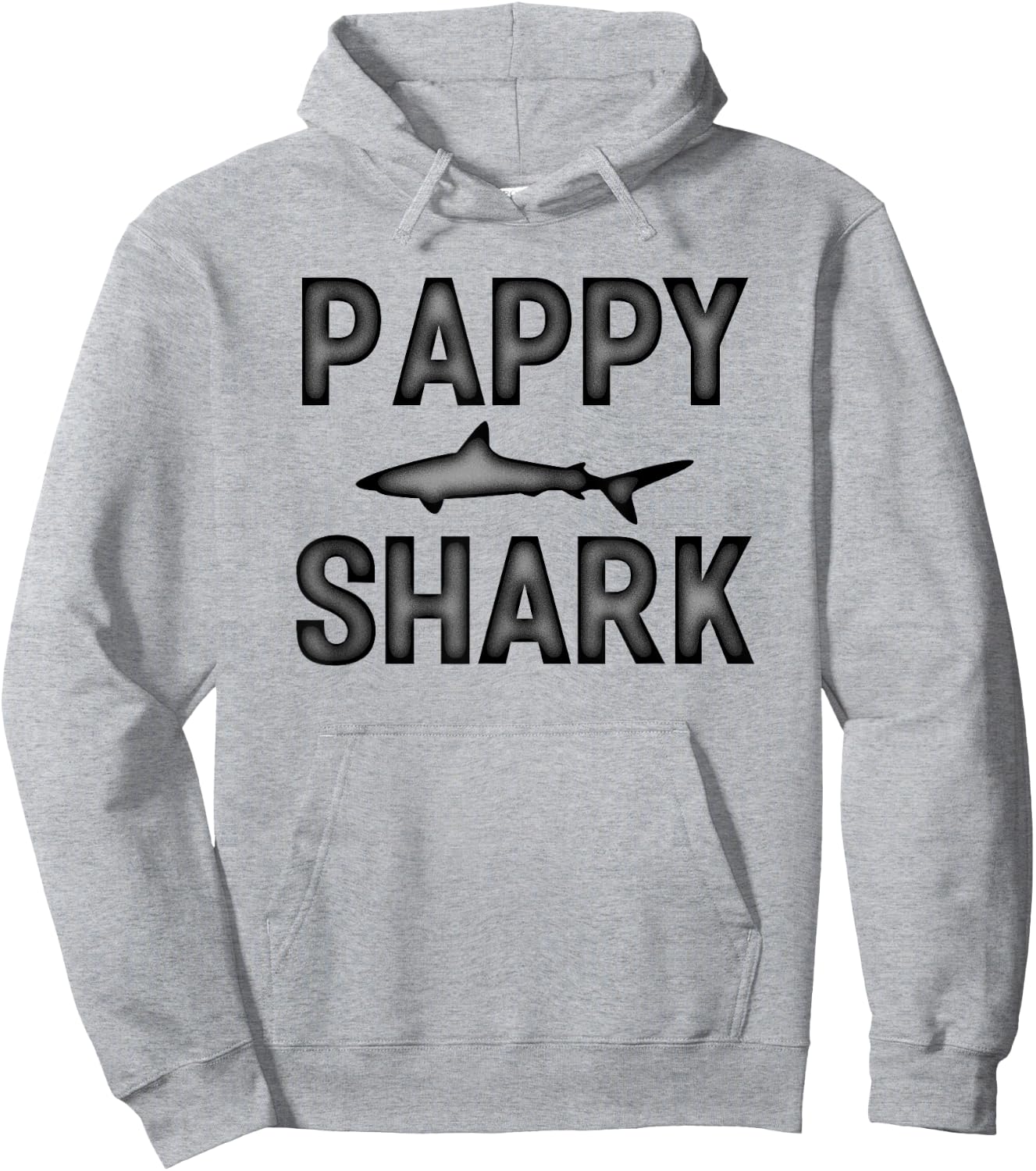 Pappy Shark Grandpa Gift Fishing Lover Present Hoodie - Hoodie | Ash