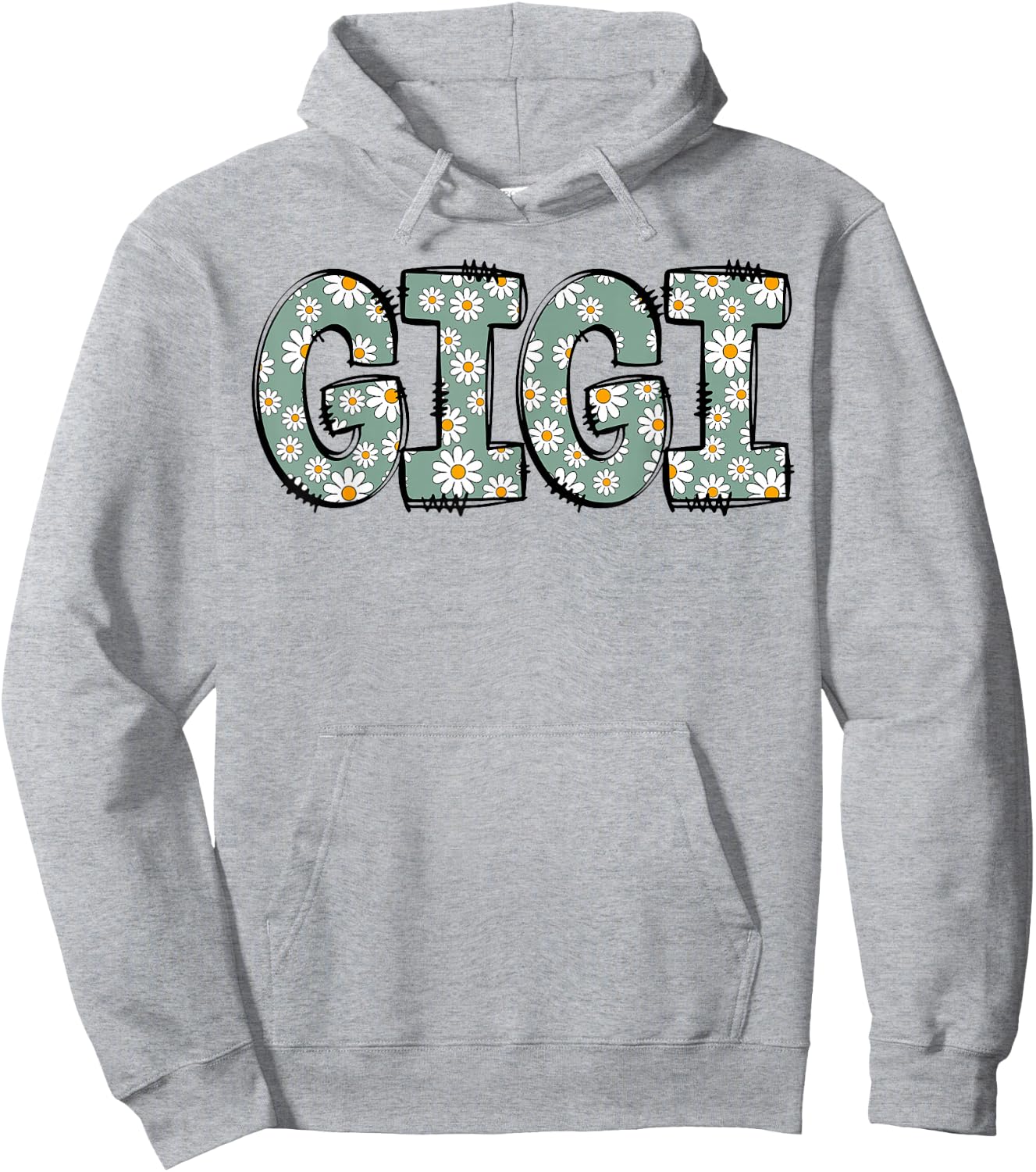 Retro Gigi Colorful Flowers Groovy Daisy Flower Hoodie - Hoodie | Ash