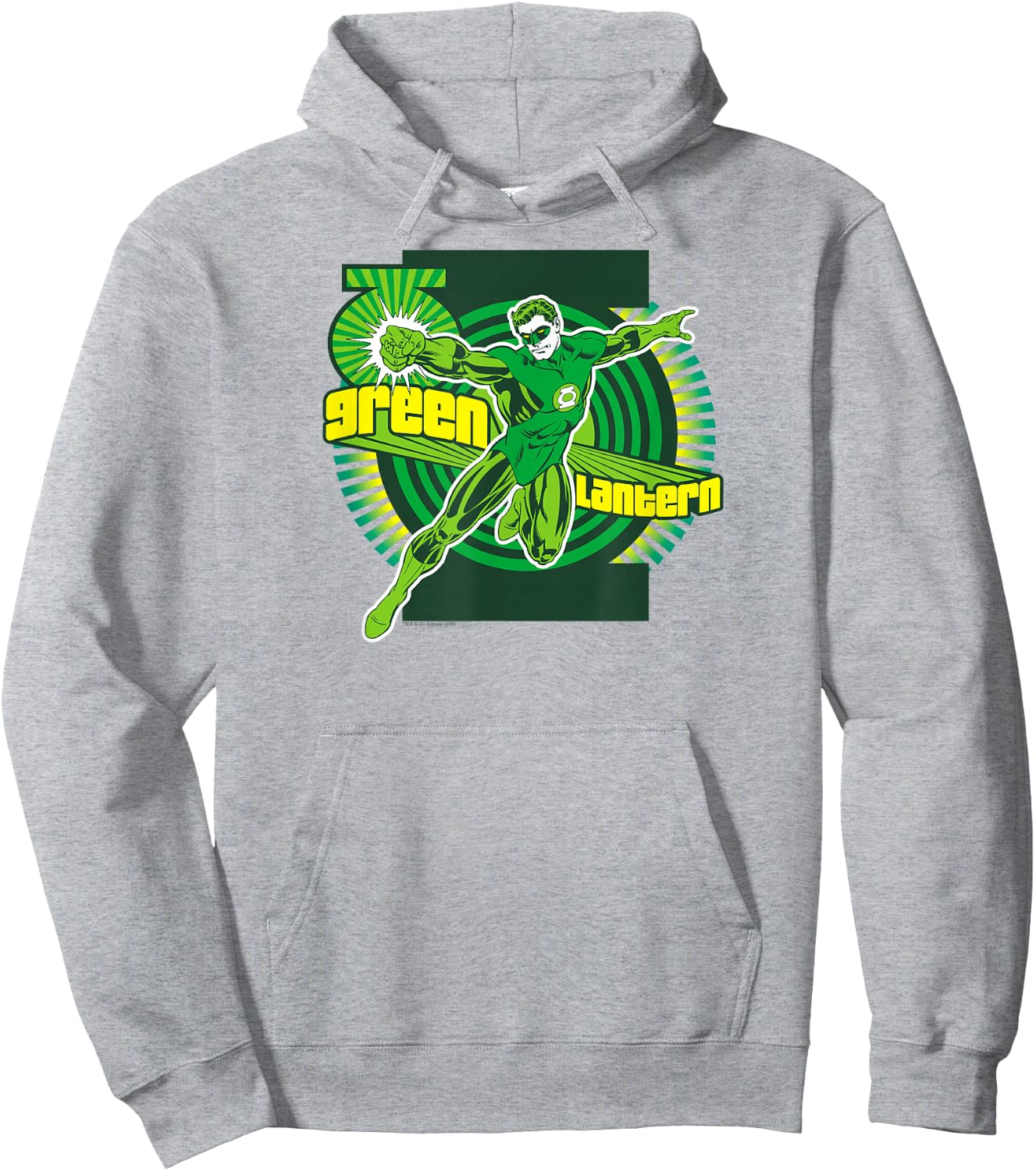 Green Lantern Vintage T Shirt Hoodie - Hoodie | Ash