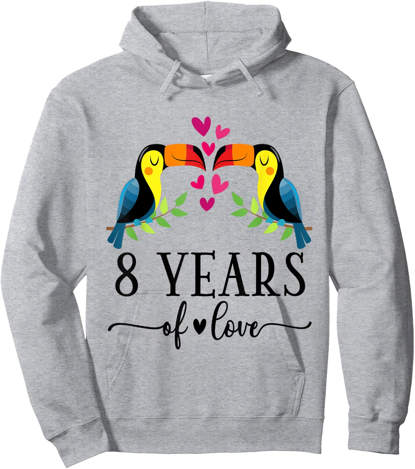 8th Anniversary Couples 8 Years Together Hoodie - Hoodie | Ash