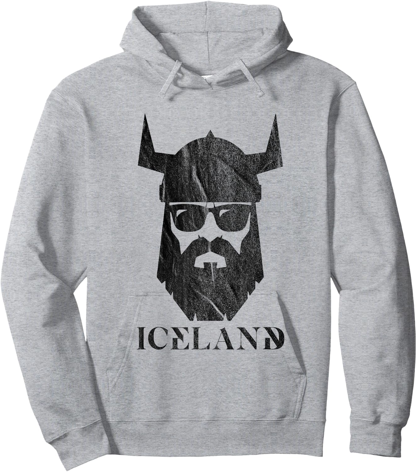 Iceland Shirt with Midnight Sun Viking Hoodie - Hoodie | Ash