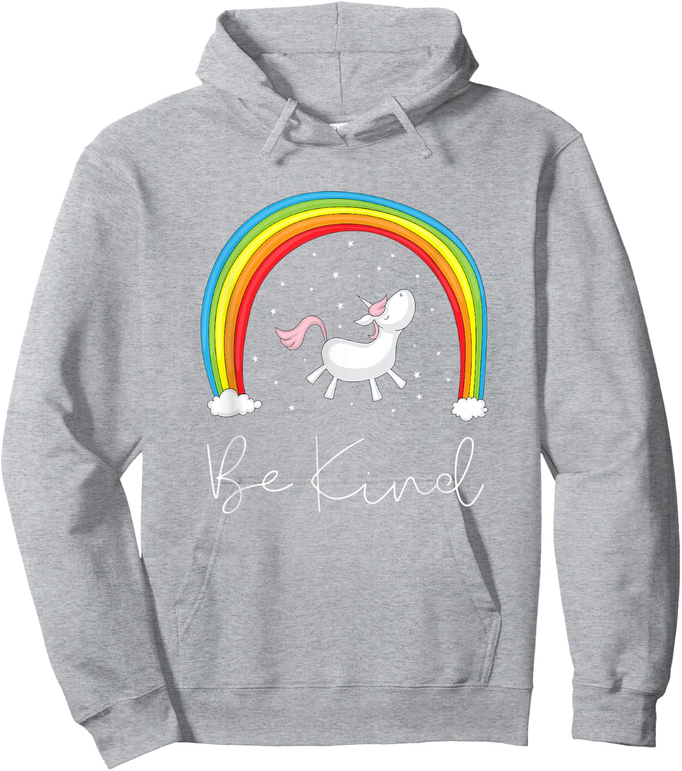 Be kind unicorn rainbow orange anti bullying Hoodie - Hoodie | Ash